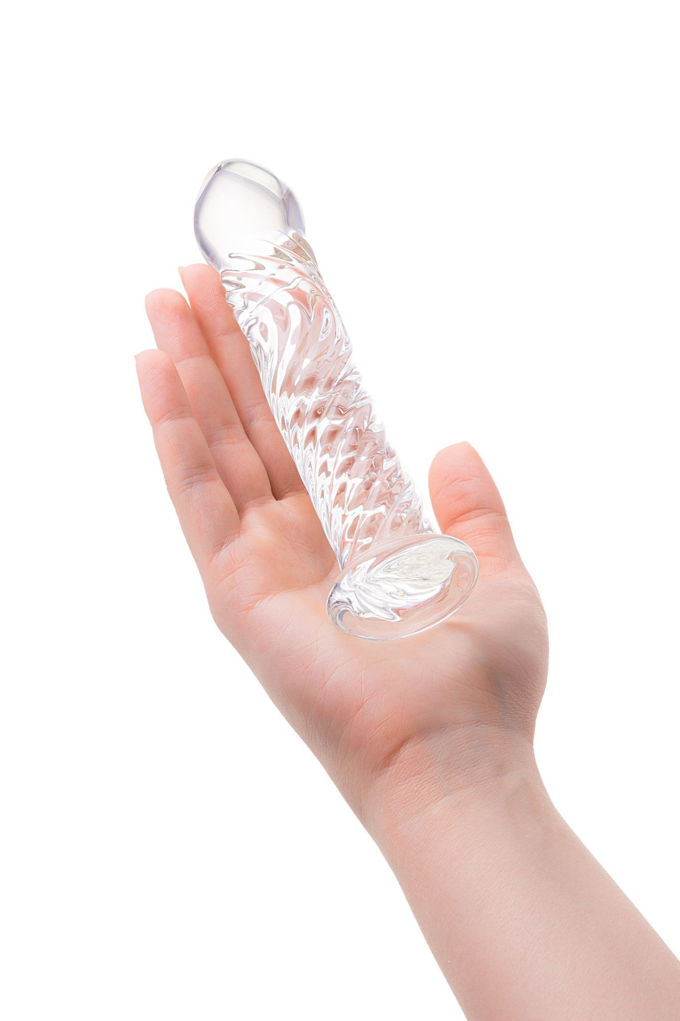 нереалистичный фаллоимитатор sexus glass, стекло, прозрачный, 16,5 см в России