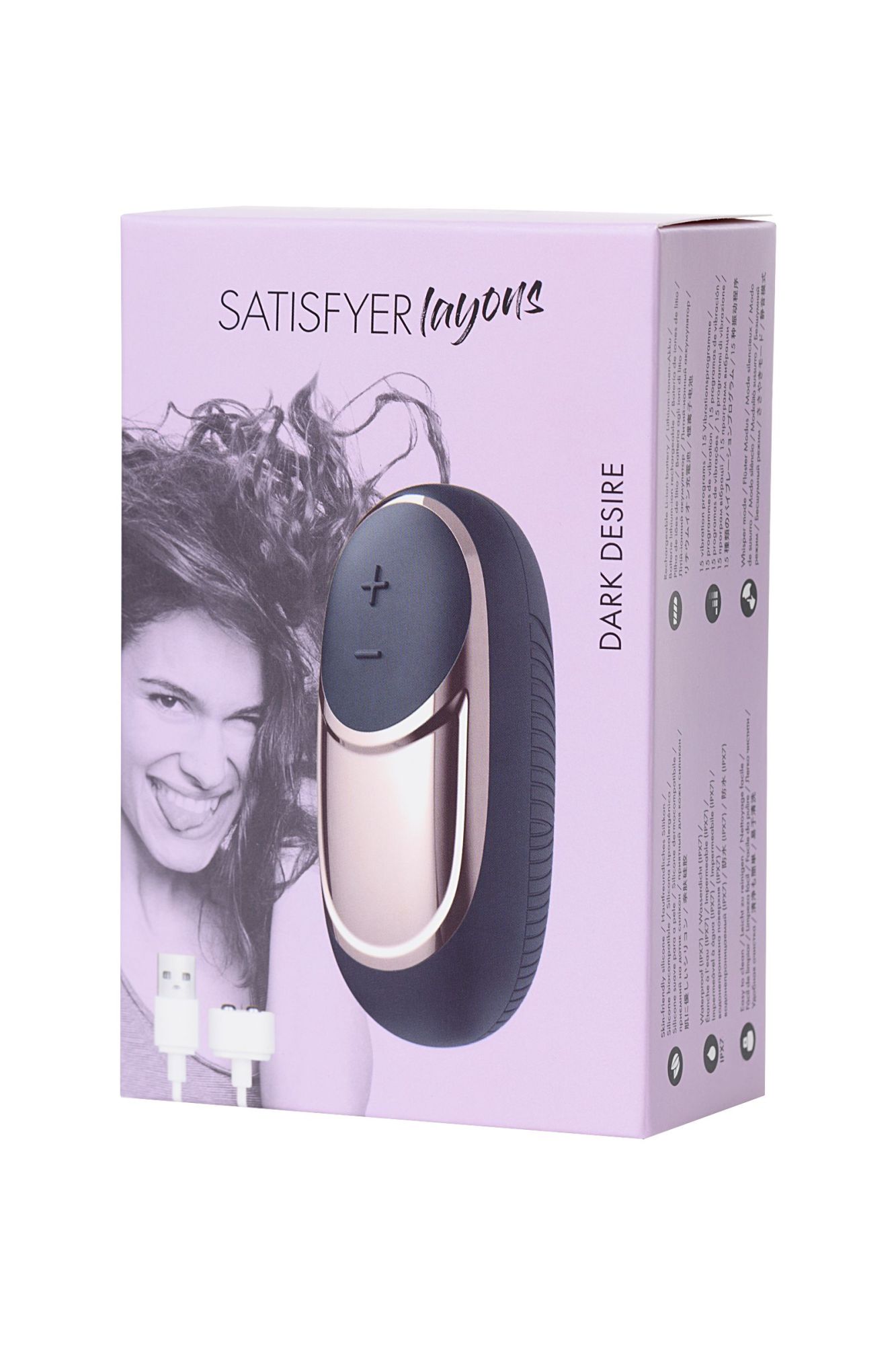 вибромассажер satisfyer layon 2, dark desire, силикон, черный, 9,4 см. в России