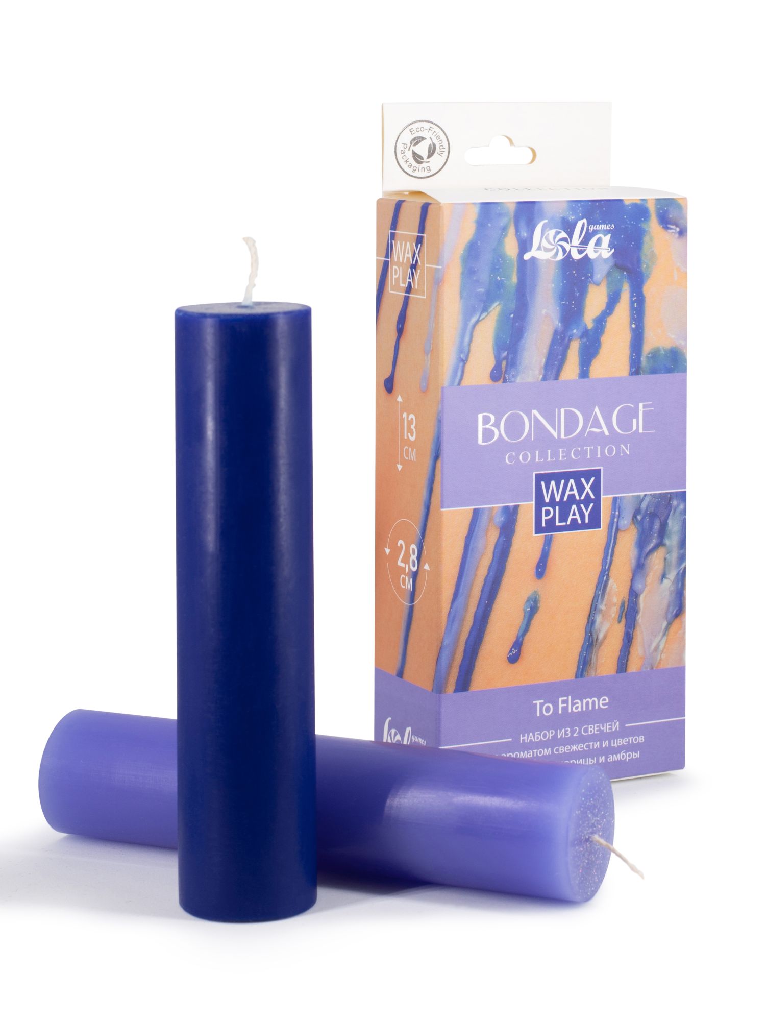 набор из 2 wax play свечей bondage to flame 1067-02lola в России