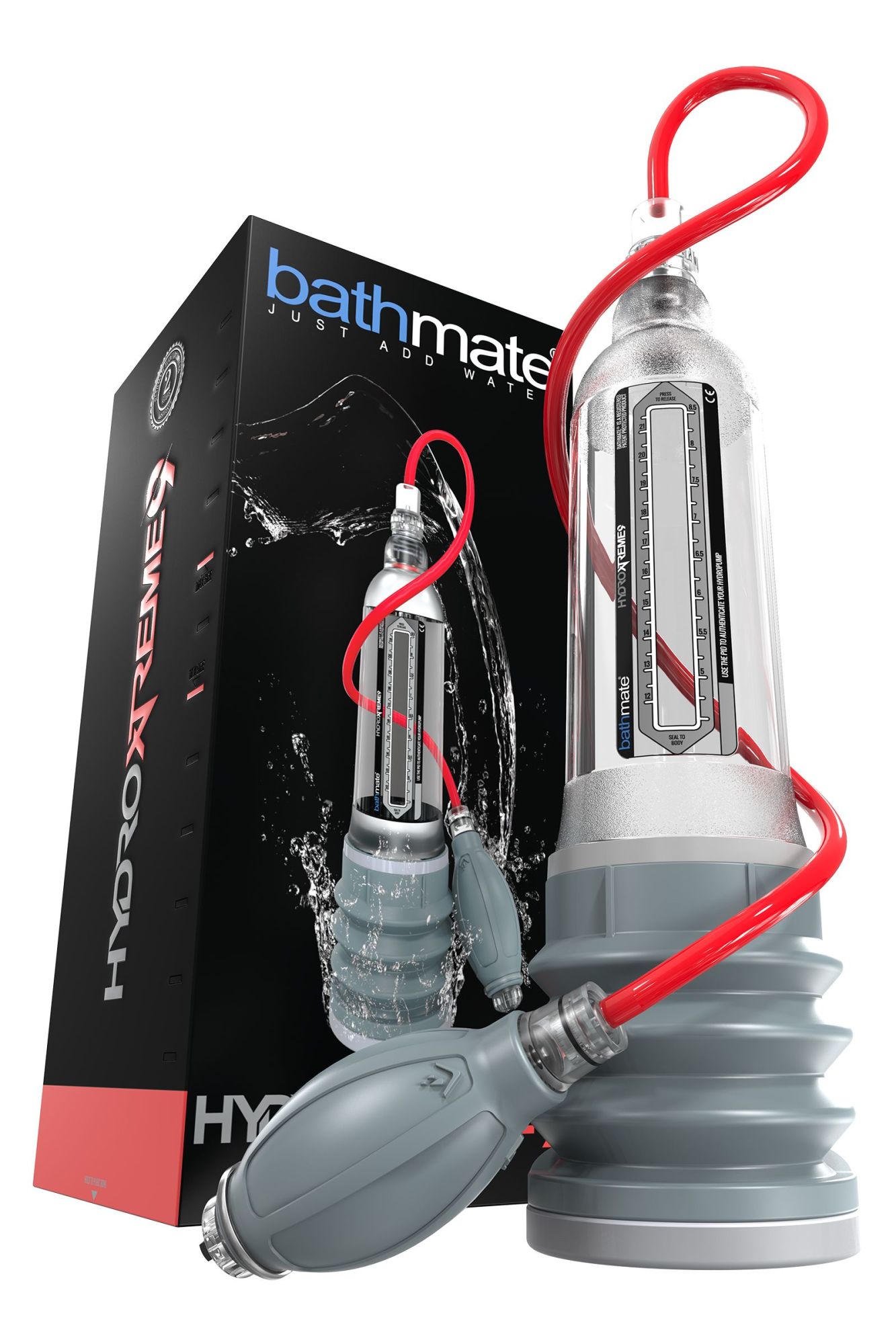 гидропомпа bathmate hydroxtreme9, abs пластик, прозрачная, 32,5 см (аналог hydromax xtreme x40) в России