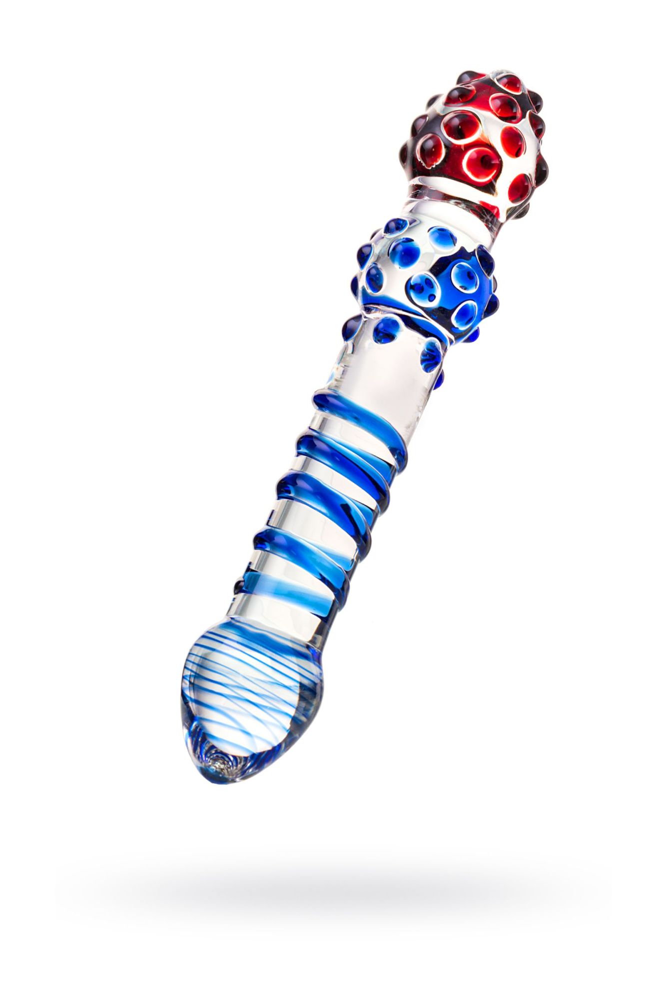 двусторонний фаллоимитатор sexus glass, стекло, прозрачный, 20,5 см в России