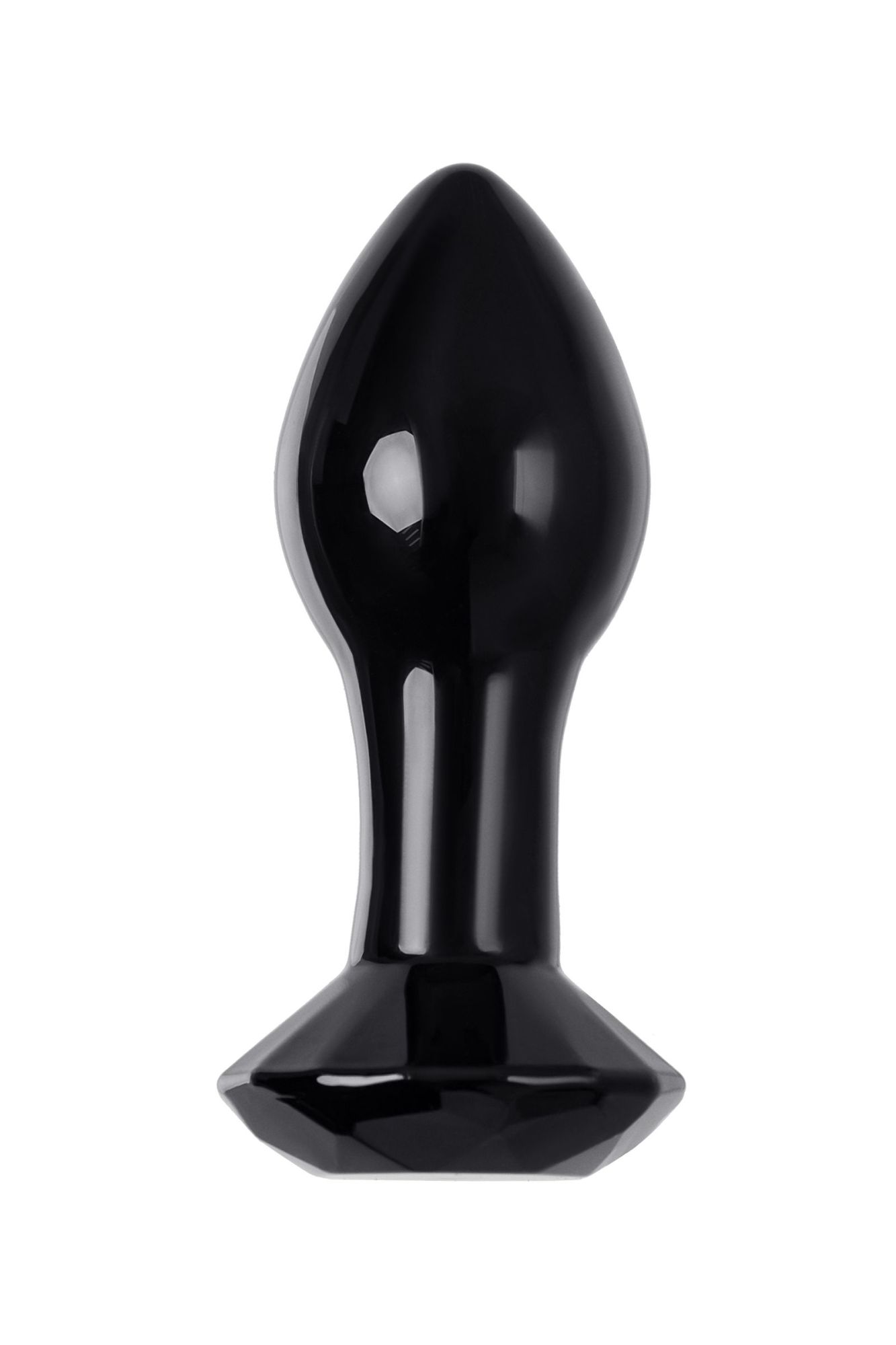 анальная втулка sexus glass, стекло, черная, 8,5 см в России