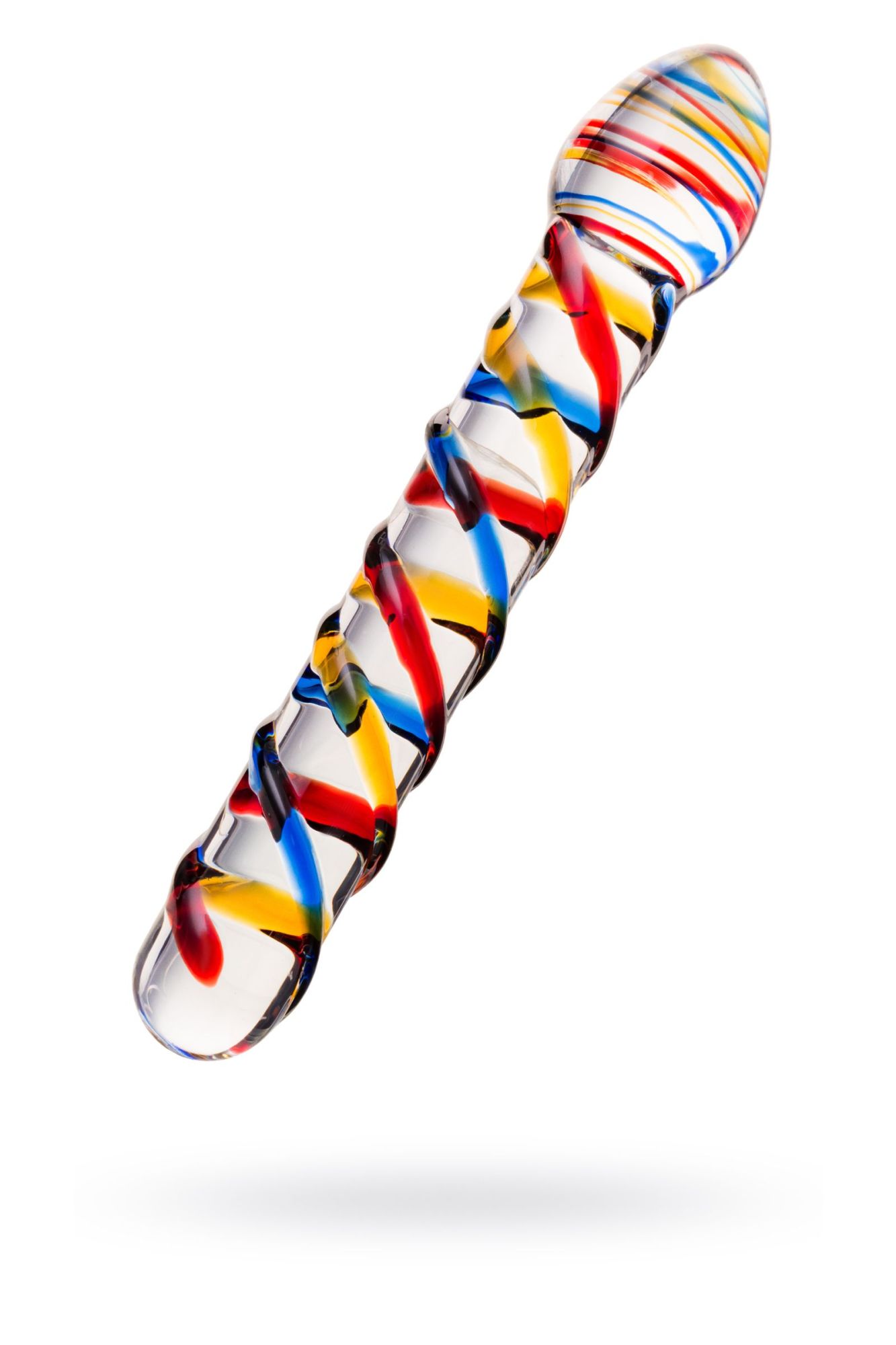 двусторонний фаллоимитатор sexus glass, стекло, прозрачный, 19,5 см в России