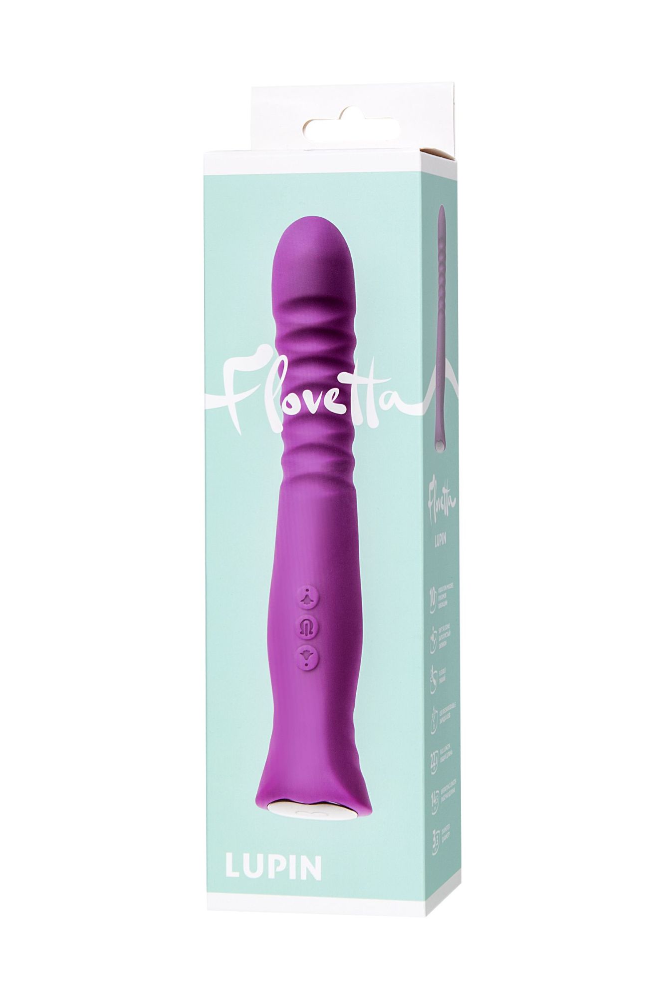 вибратор flovetta by toyfa lupin, силикон, фиолетовый, 22 см в России