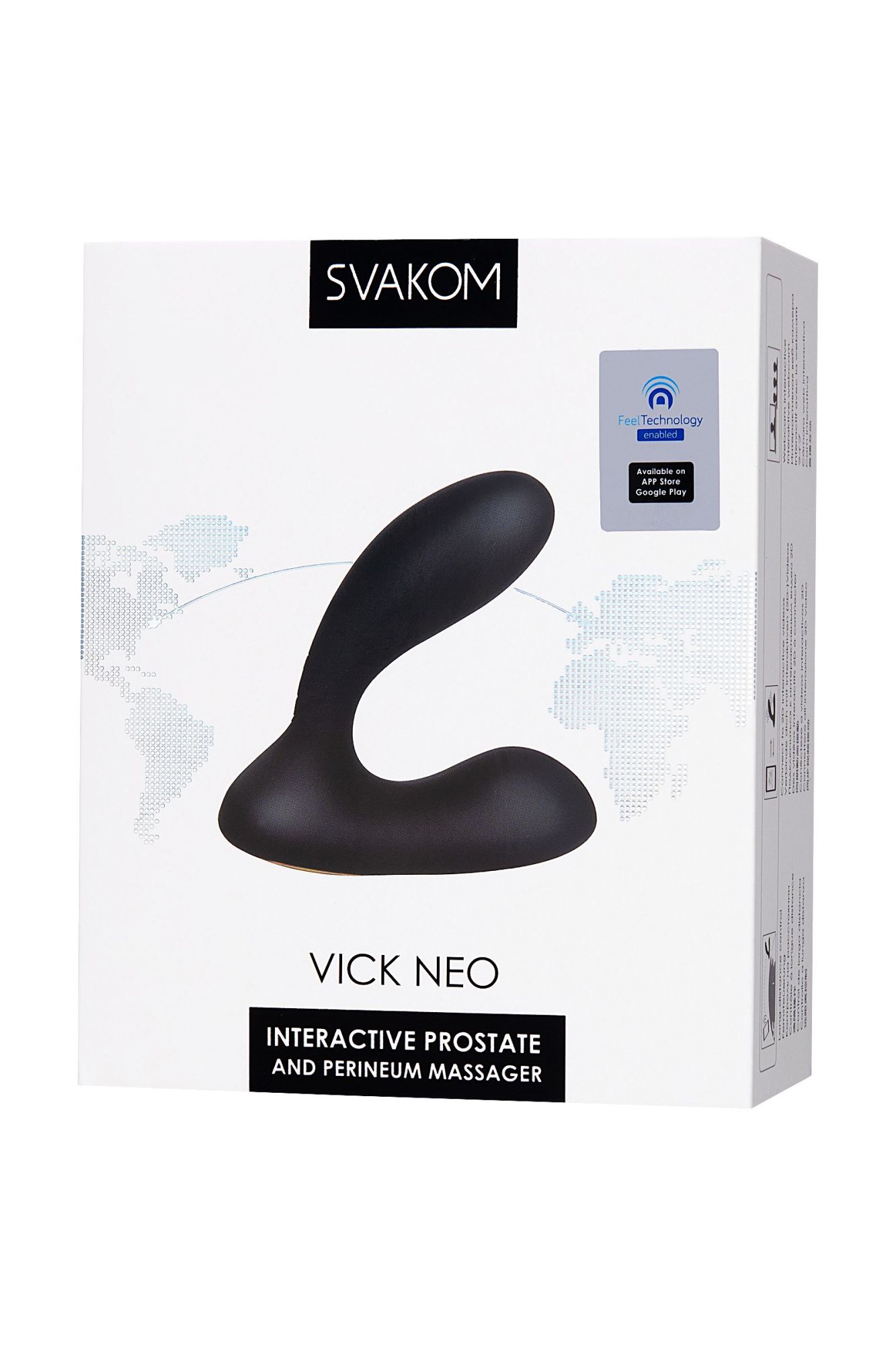 стимулятор простаты svakom vick neo, силикон, чёрный, 10 см в России
