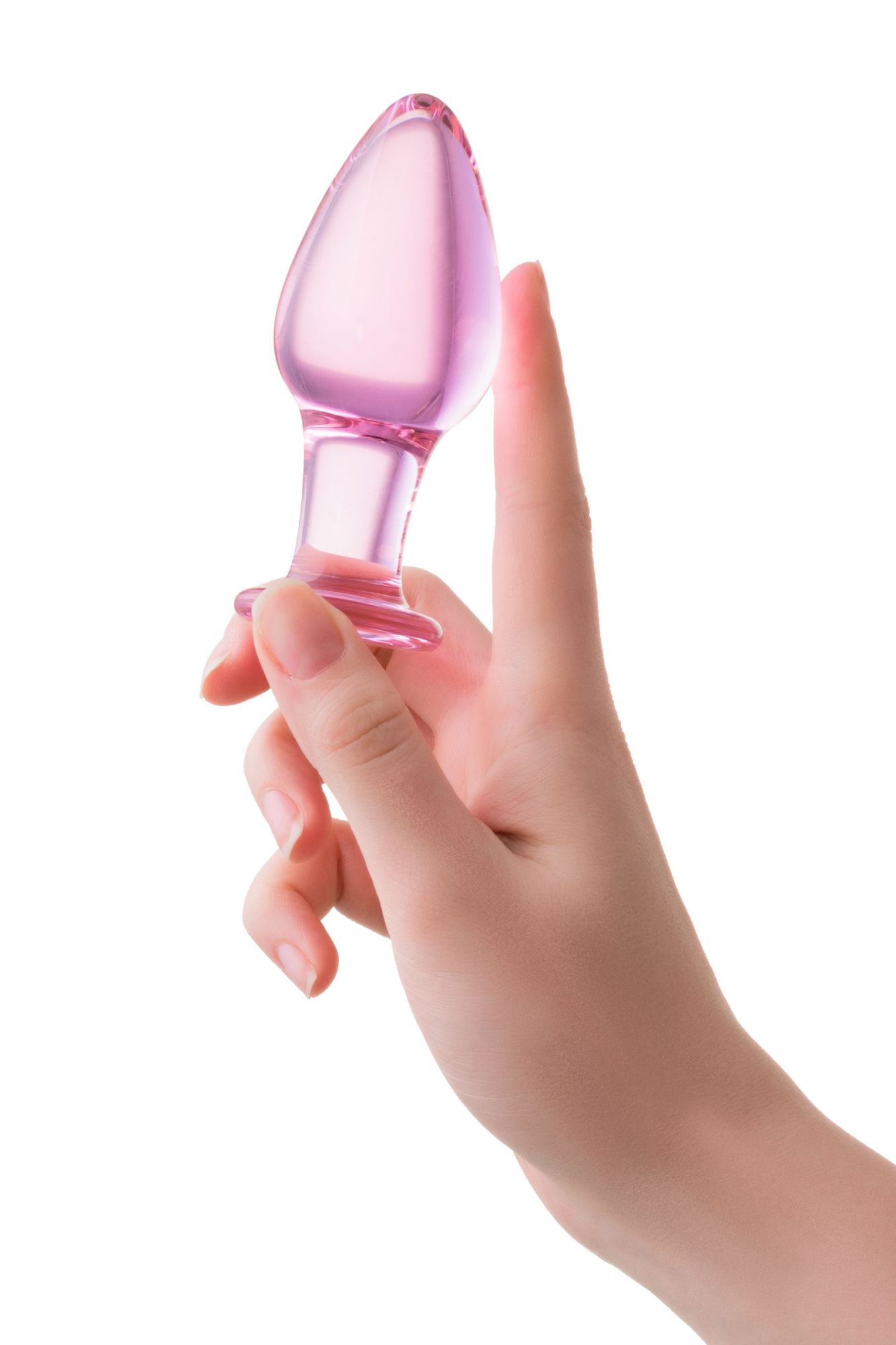 анальная втулка sexus glass, стекло, розовая, 10 см, ø 4 см в России