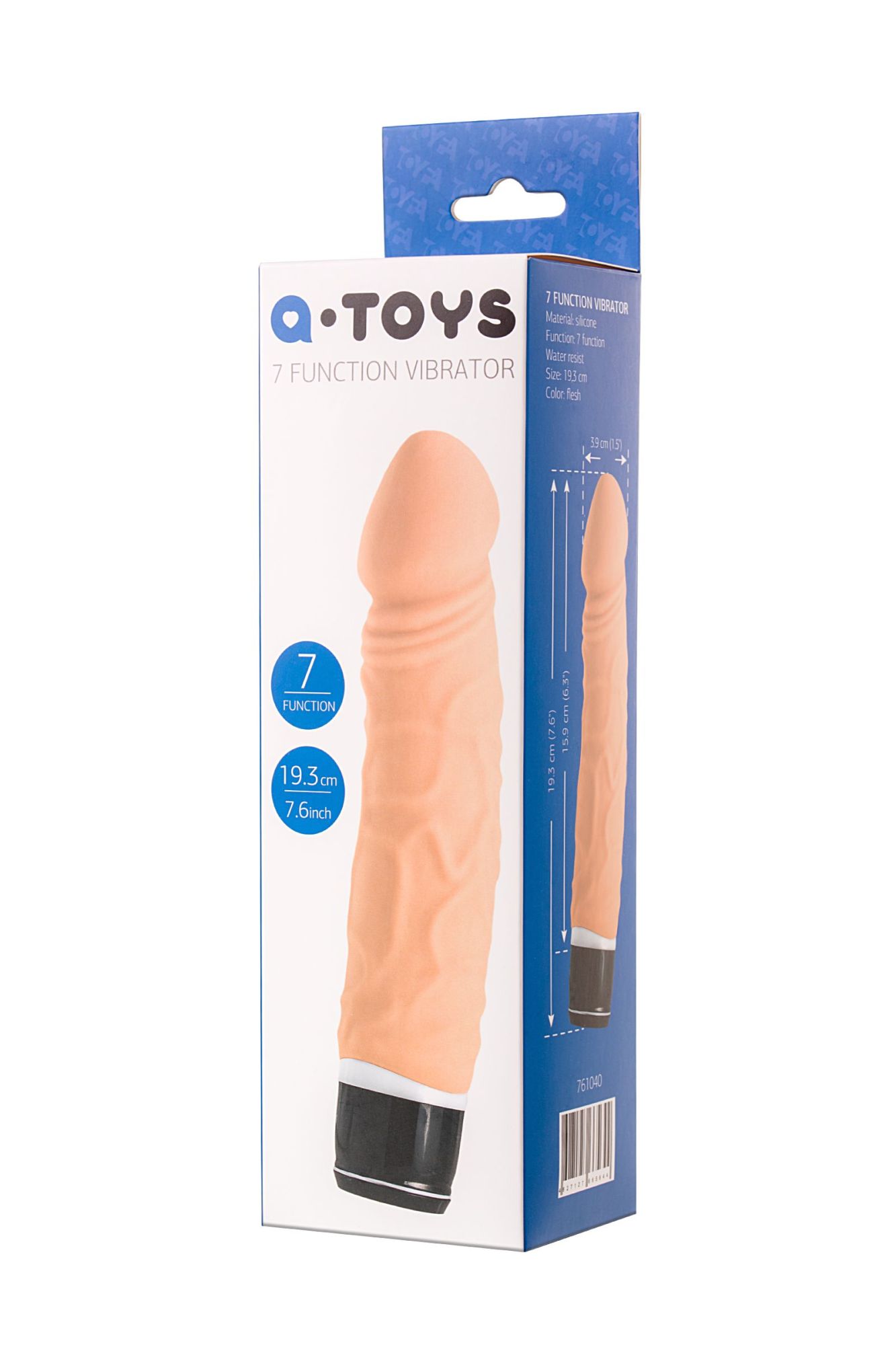 реалистичный вибратор toyfa  a-toys bolv, силикон, телесный, 19,3 см в России