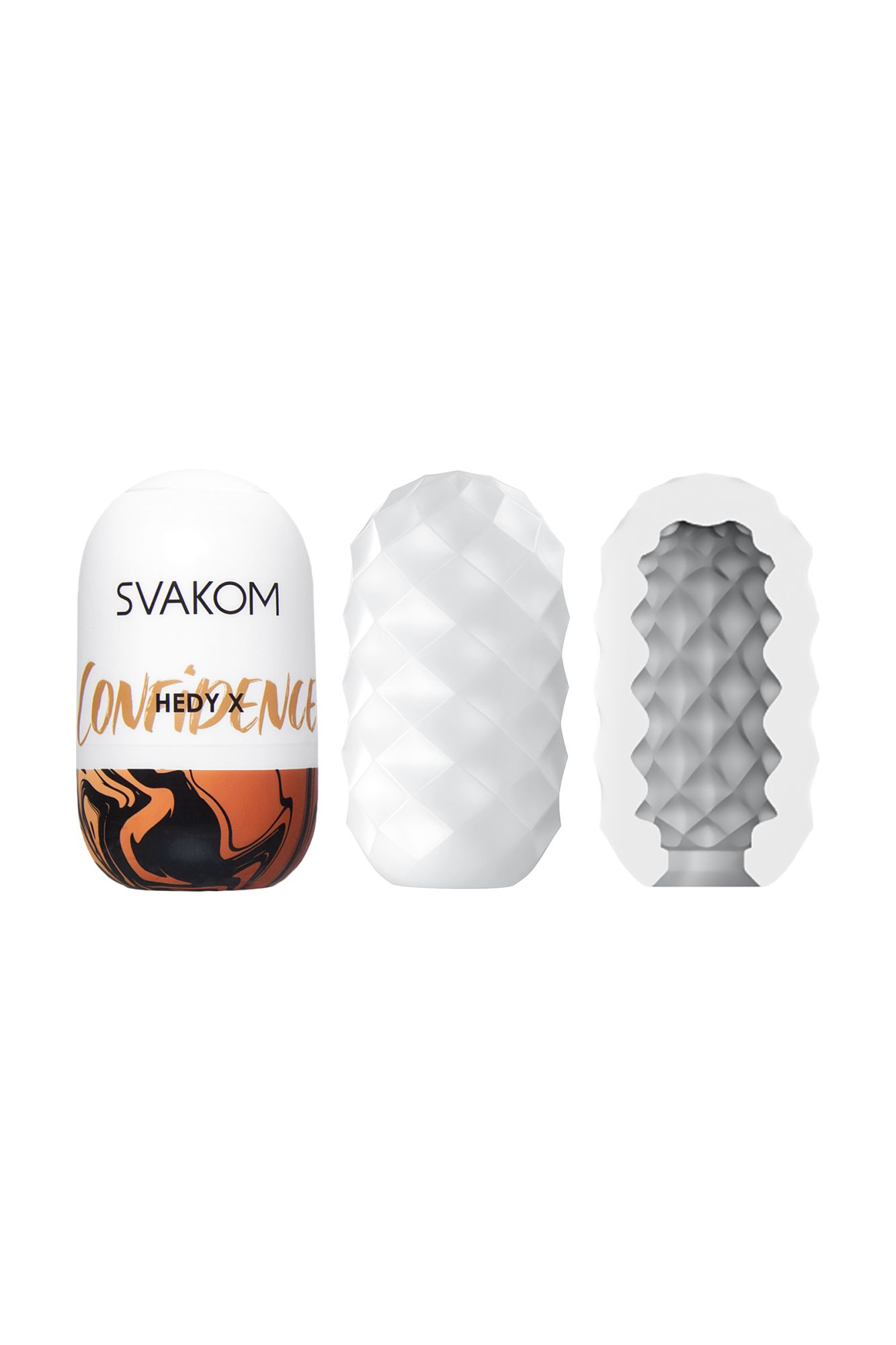 набор мастурбаторов нереалистичных svakom hedy x5 mixed (5 шт.), tpe, белый, 9 см в России