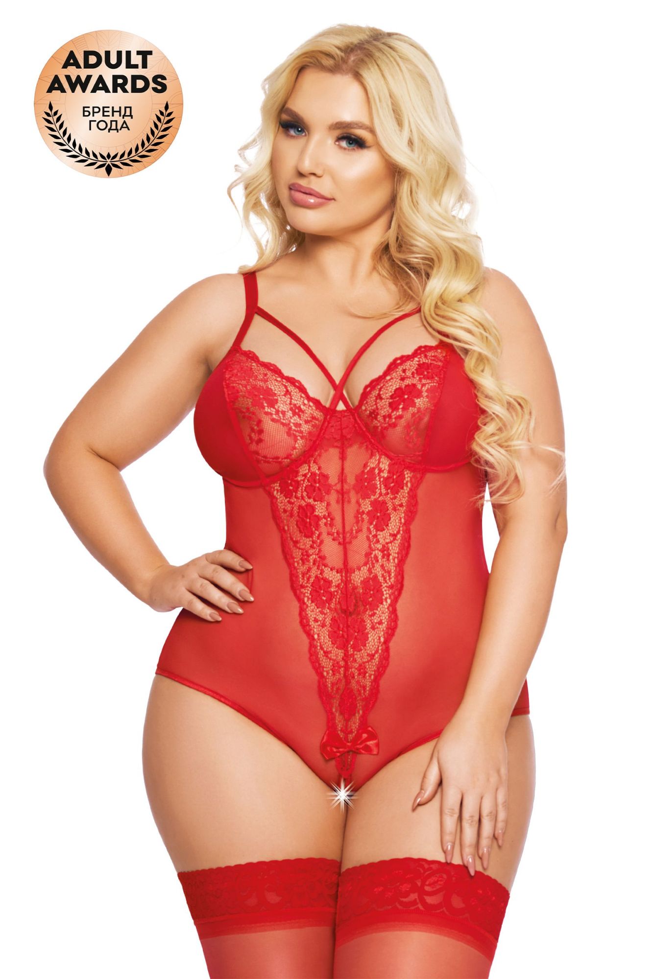 Эротическое боди softline collection amanda, красный, xxl в России