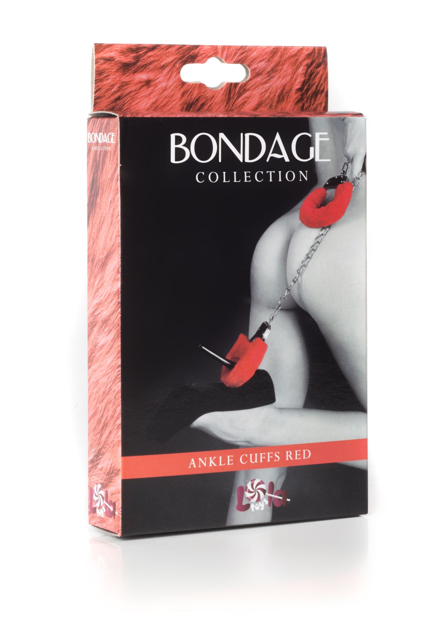 меховые оковы на ноги bondage красные 1020-02lola в России