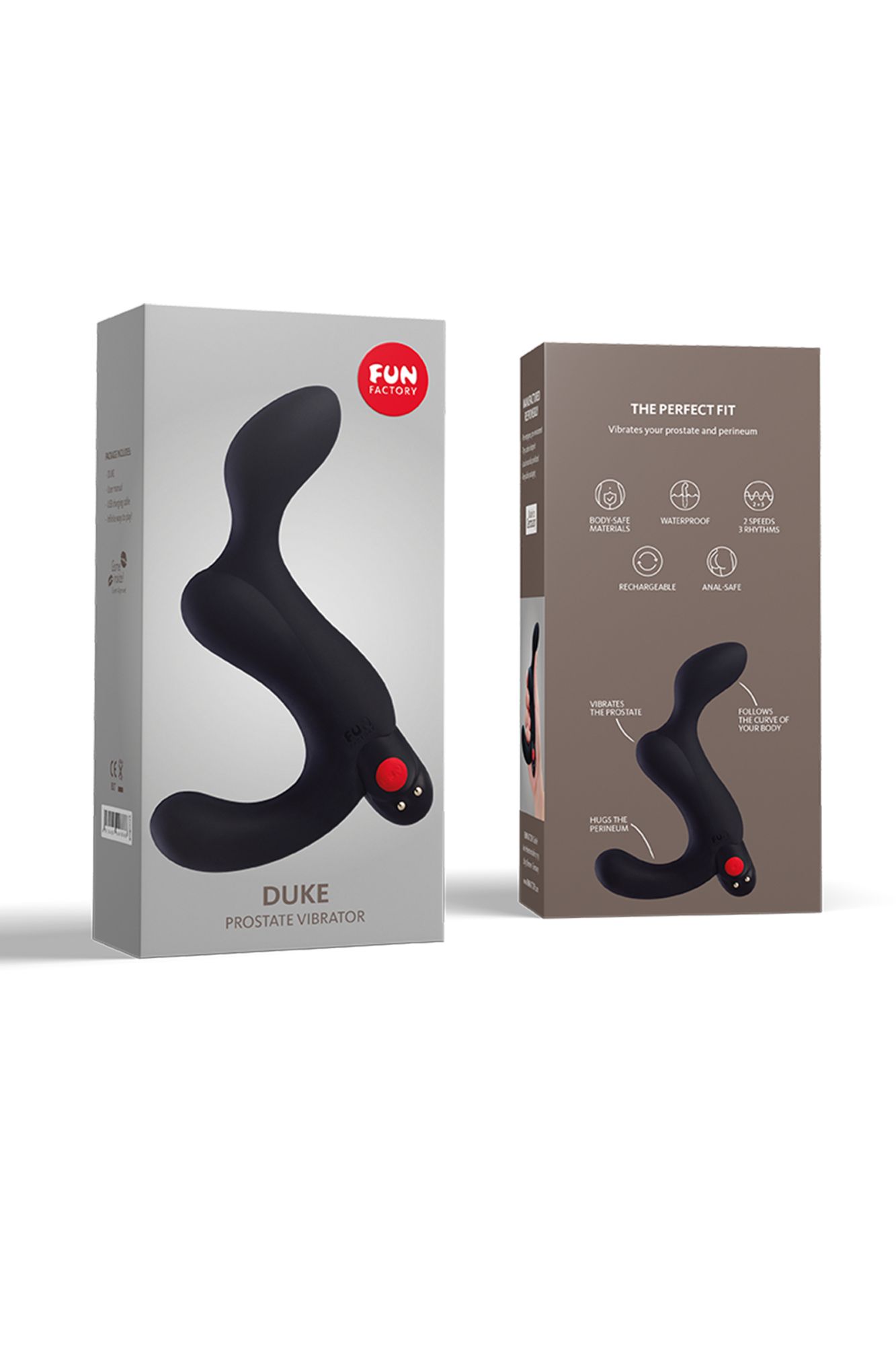 стимулятор простаты fun factory duke, силикон, черный, 12 см в России