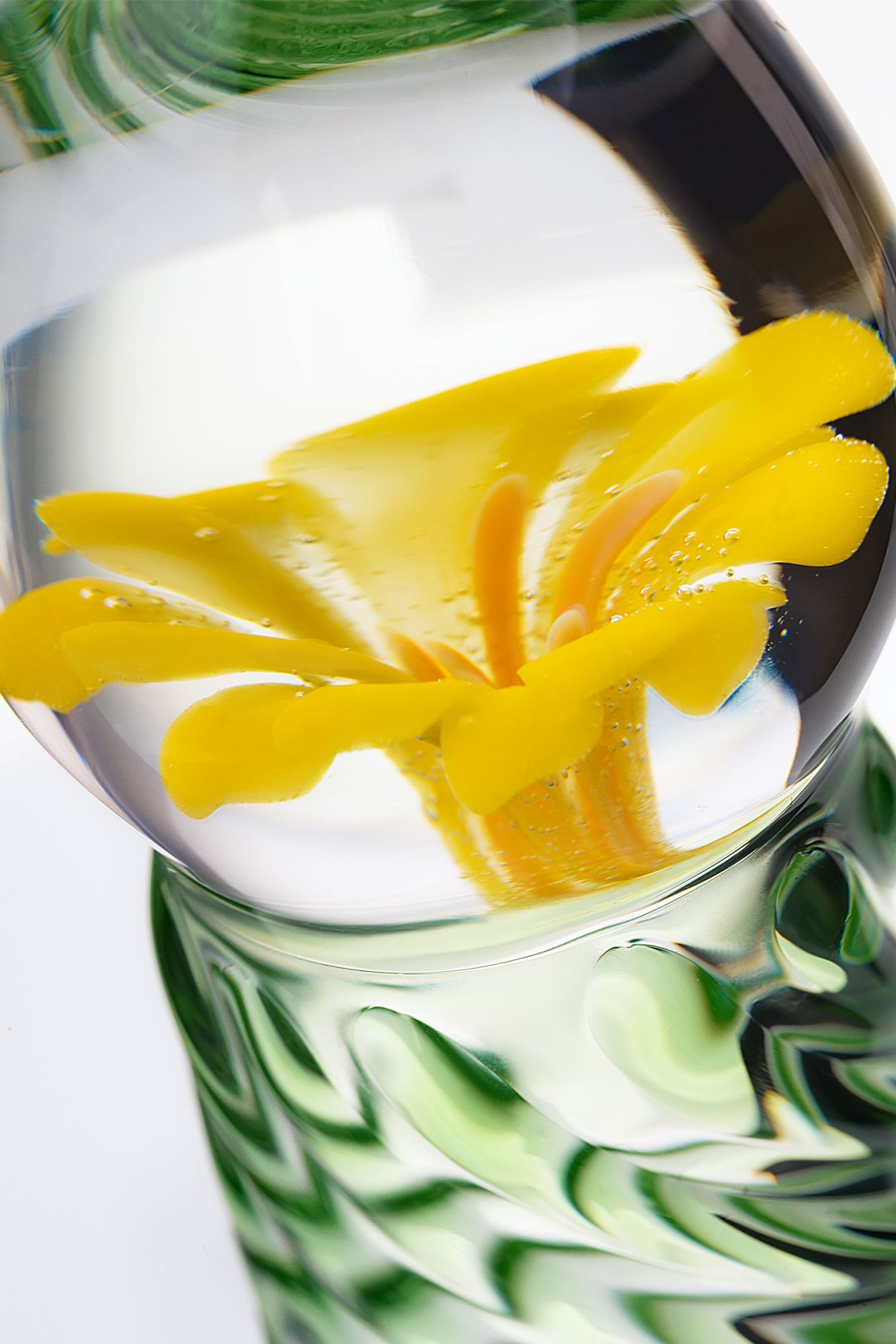 нереалистичный фаллоимитатор sexus glass, стекло, ребристый, 16,5 см в России