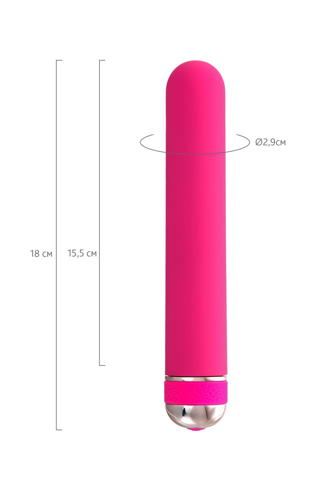 нереалистичный вибратор a-toys by toyfa mastick, abs пластик, розовый, 18 см в России