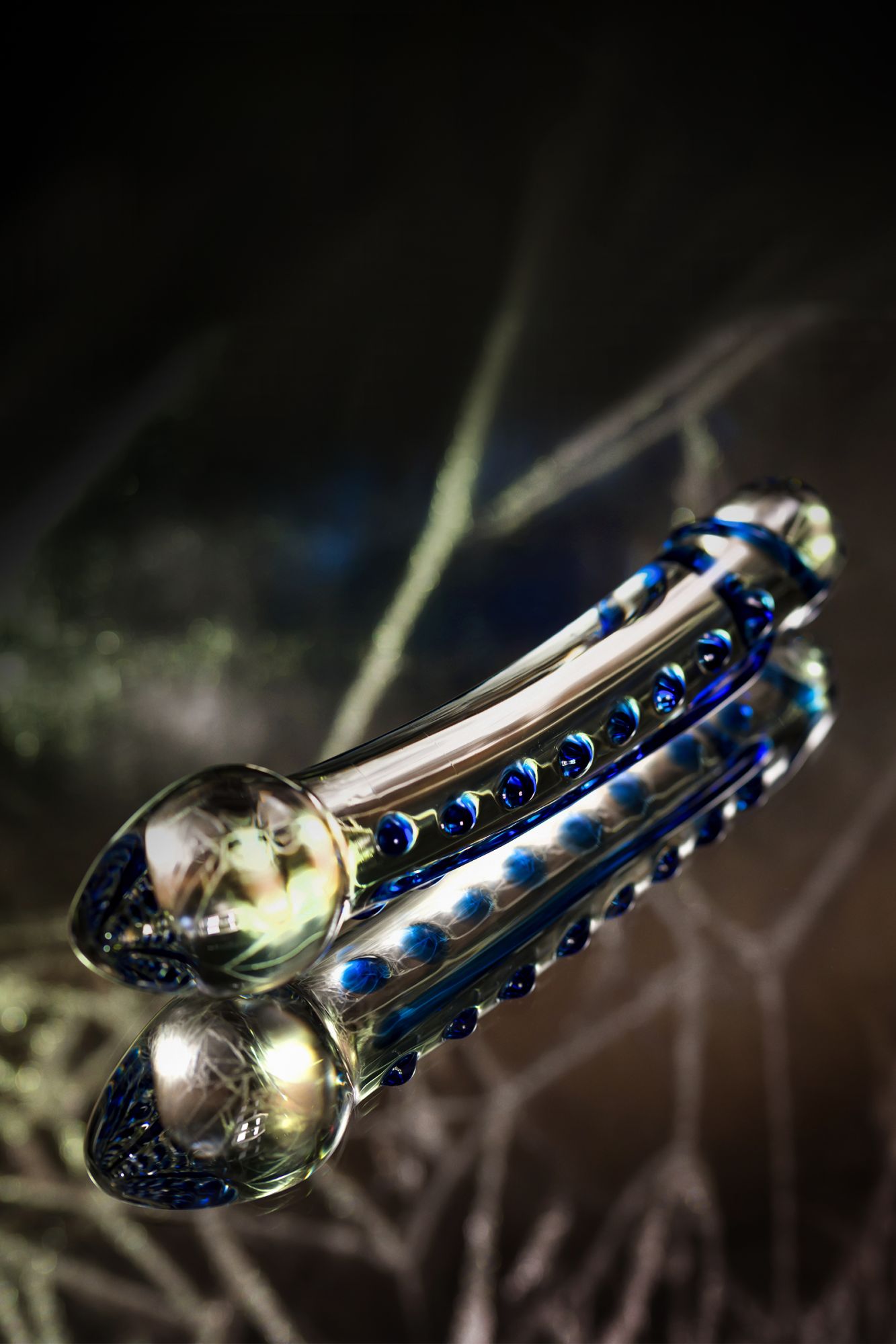 фаллоимитатор с двумя головками sexus glass, стекло, прозрачный, 20 см в России