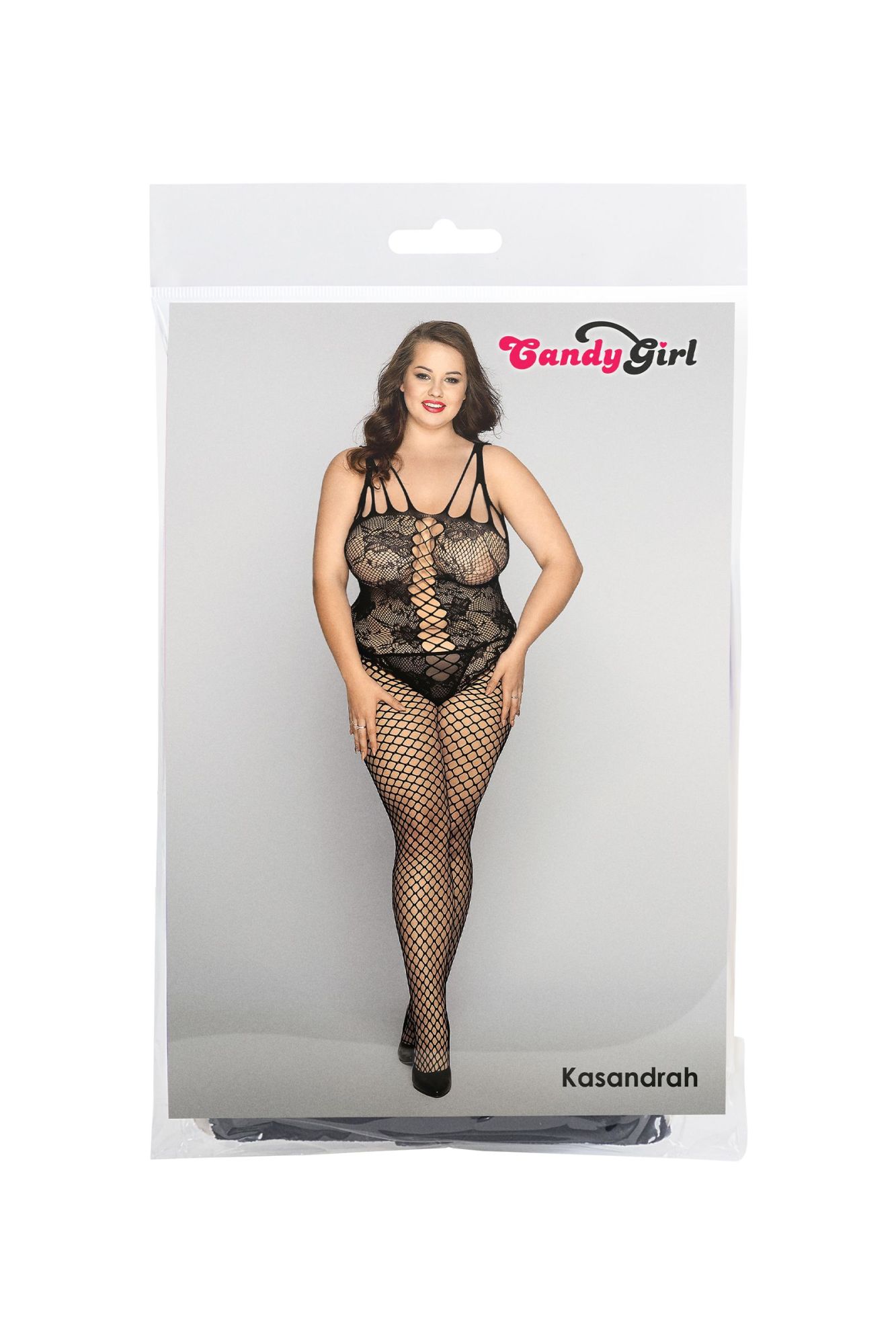 Эротическое костюм-сетка и стринги candy girl kasandrah черные, 2xl в России