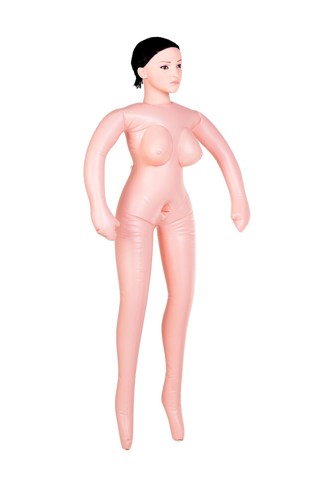 кукла надувная dolls-x by toyfa nurse emilia, реалистичная голова,брюнетка, с двумя отверстиями в России
