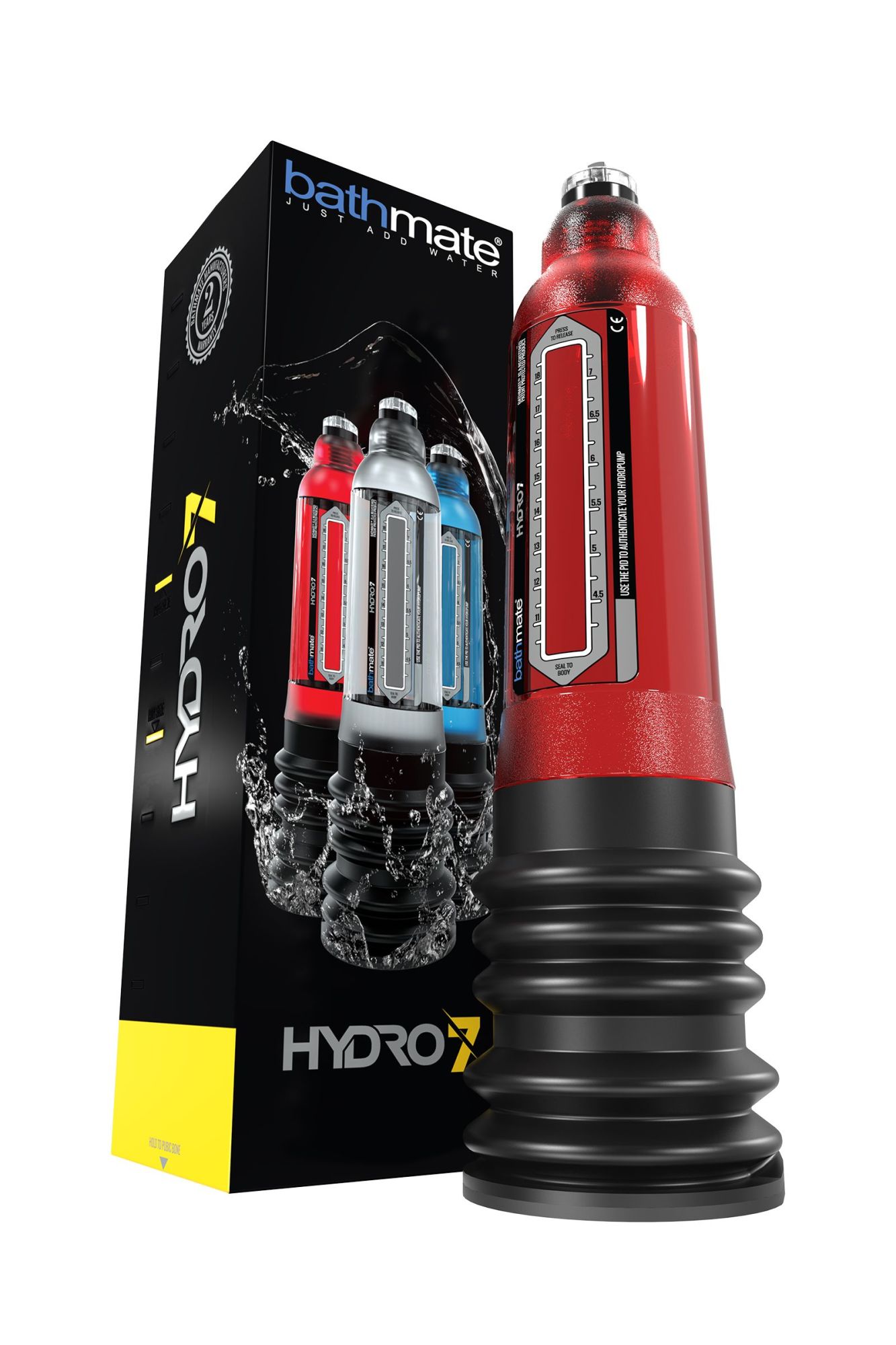 гидропомпа bathmate hydro7, abs пластик, красная (аналог hercules) в России