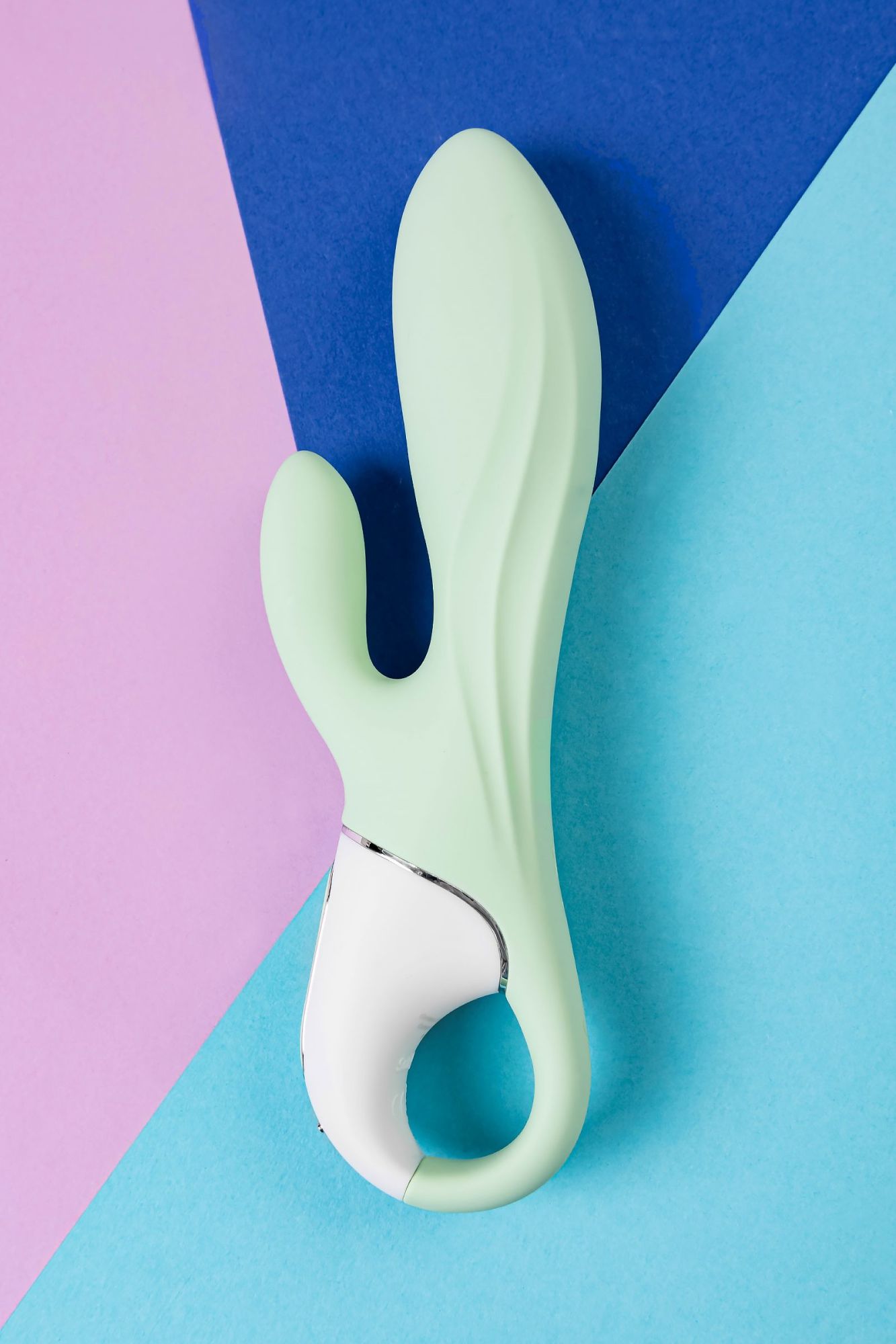 нереалистичный вибратор satisfyer air pump bunny 5, силикон, зеленый, 15 см. в России
