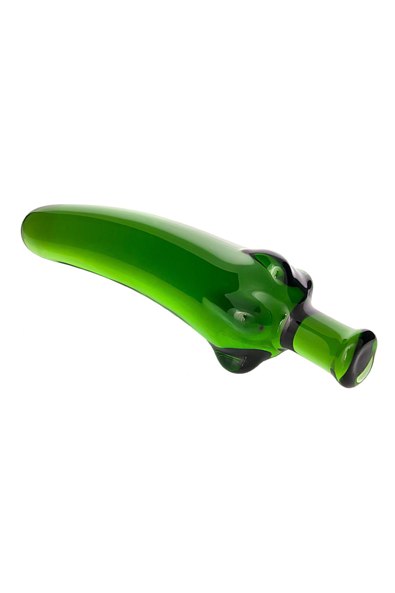 нереалистичный фаллоимитатор sexus glass, стекло, зеленый, 13,5 см в России