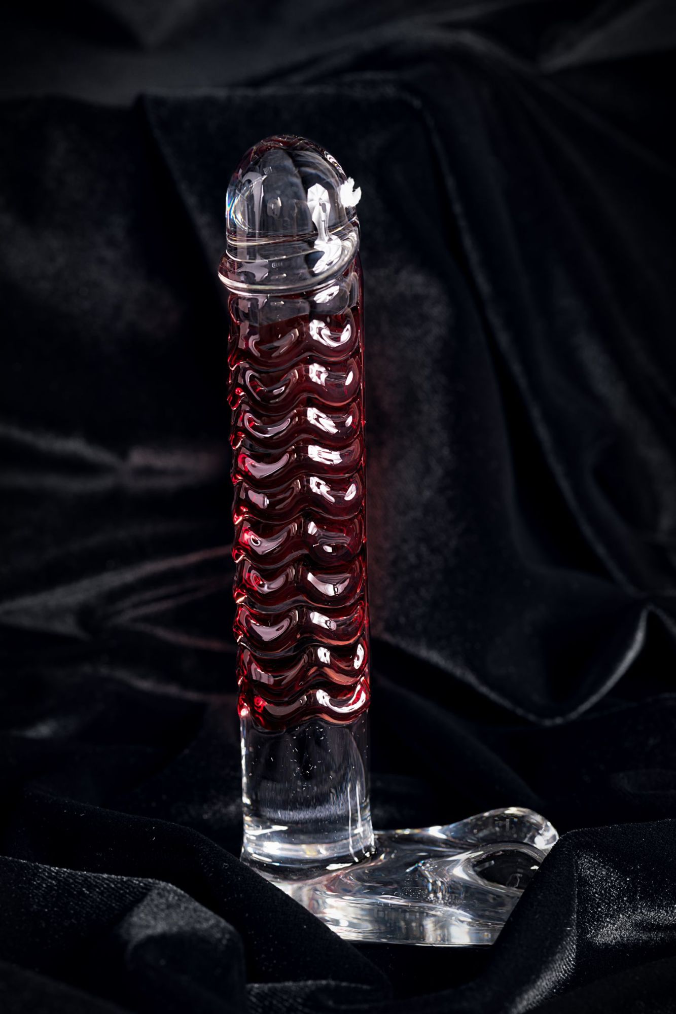 нереалистичный фаллоимитатор sexus glass, стекло, прозрачный, 16 см в России