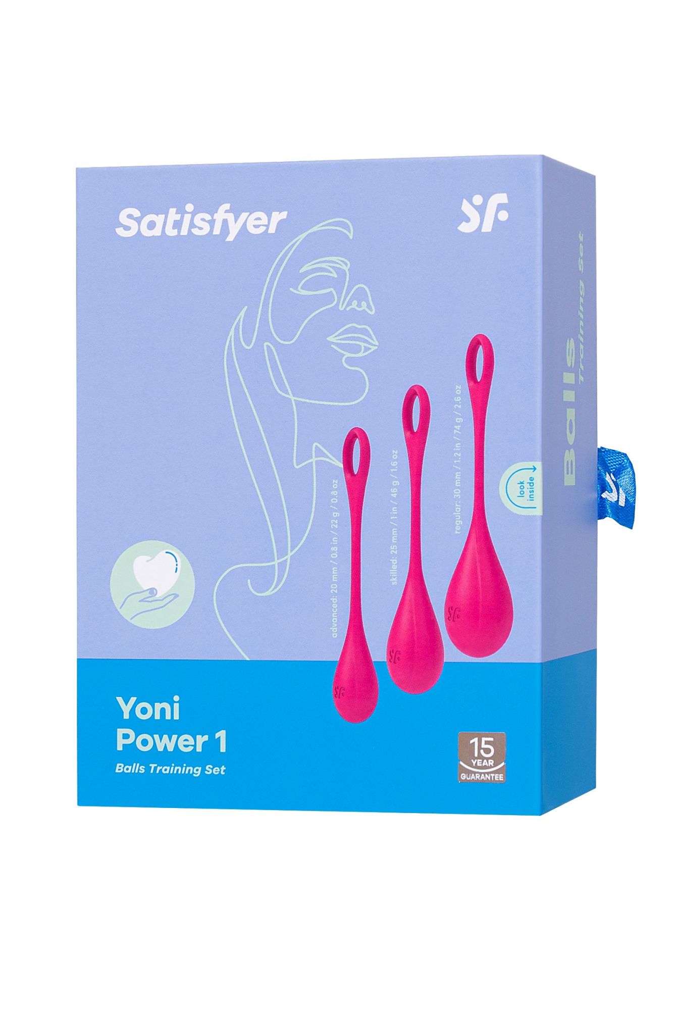 набор вагинальных шариков satisfyer yoni, силикон, красный, ø 2 см. в России