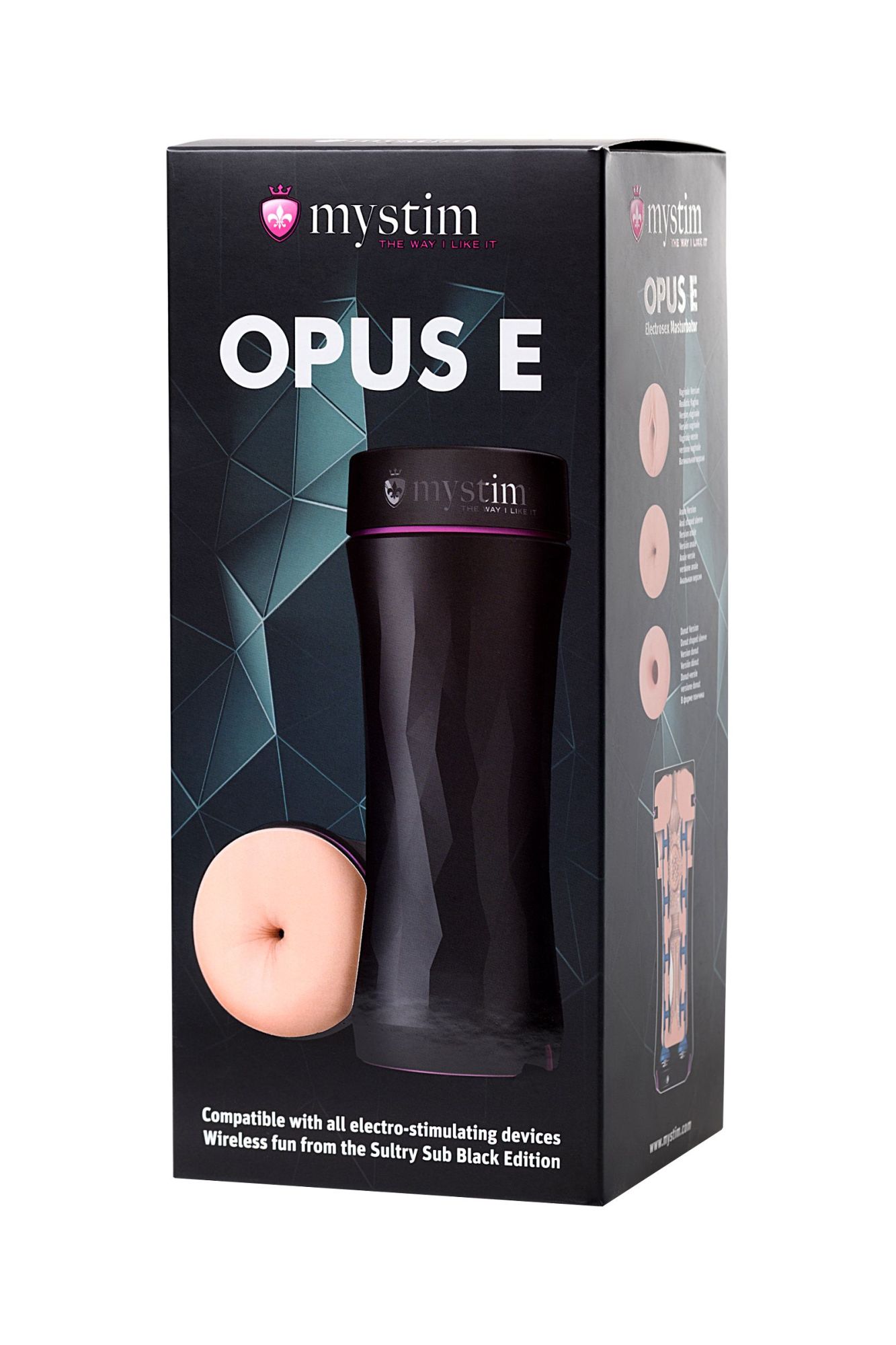 мастурбатор mystim opus e anus, tpe, телесный, 21,5 см в России