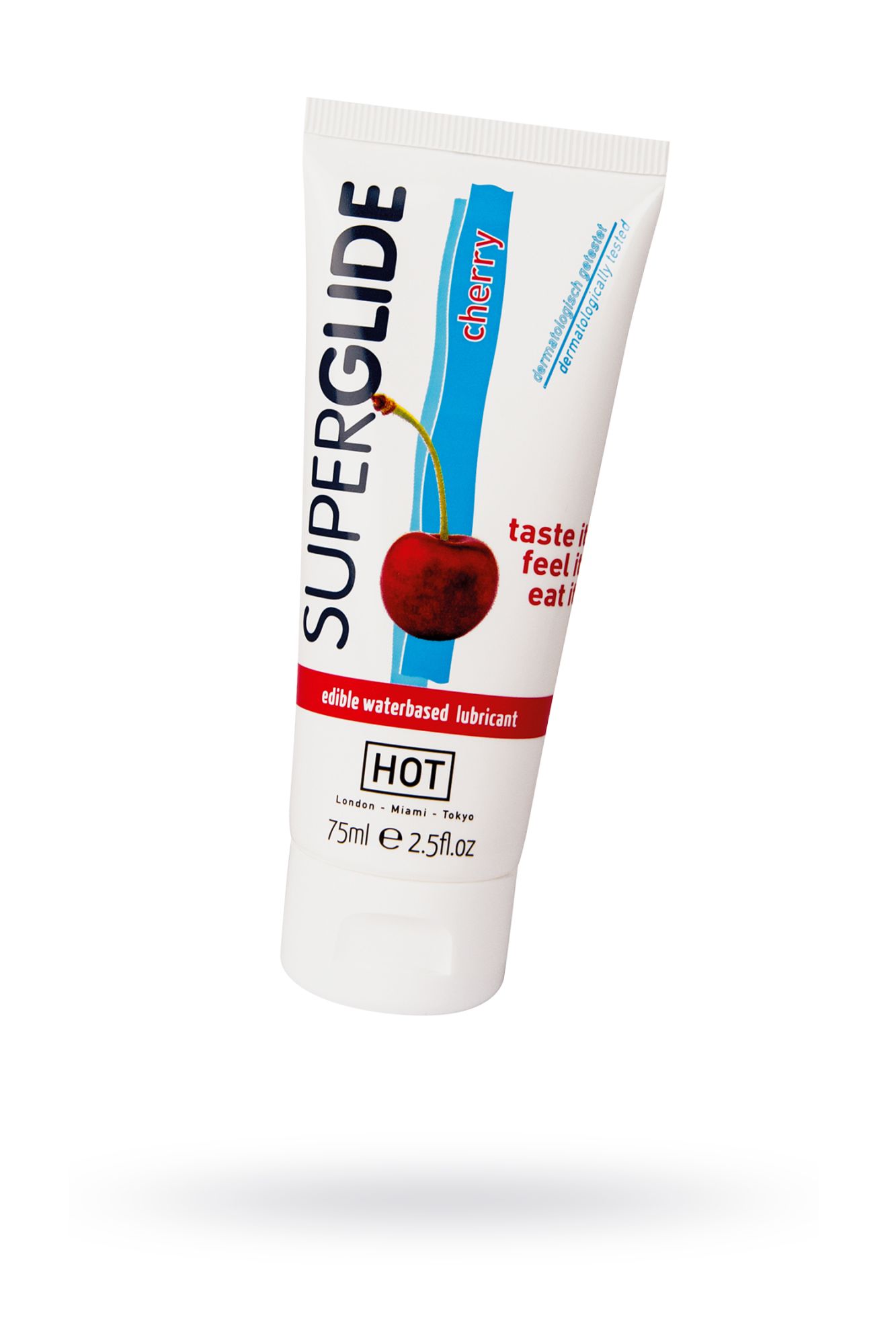 съедобная смазка на водной основе hot superglide для орального секса со вкусом вишни, 75 мл в России