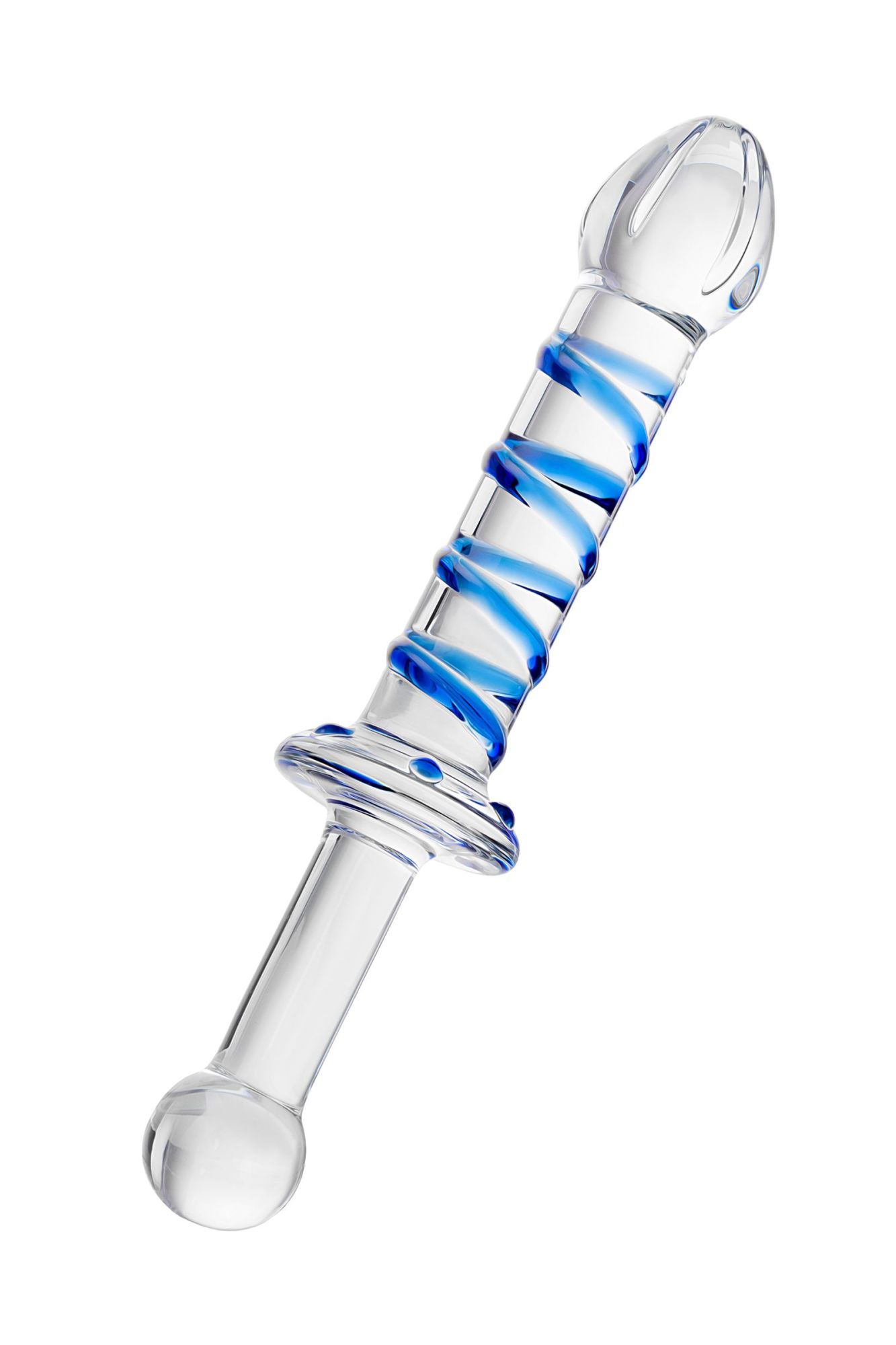 двусторонний фаллоимитатор sexus glass, стекло, прозрачный, 22,5 см в России
