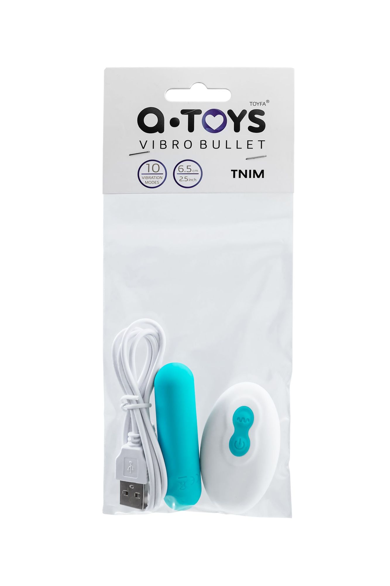 вибропуля a-toys tnim, силикон, голубой, 6,5 см в России