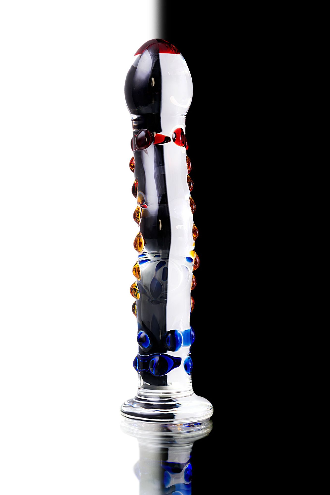 нереалистичный фаллоимитатор sexus glass, стекло, прозрачный, 20 см в России