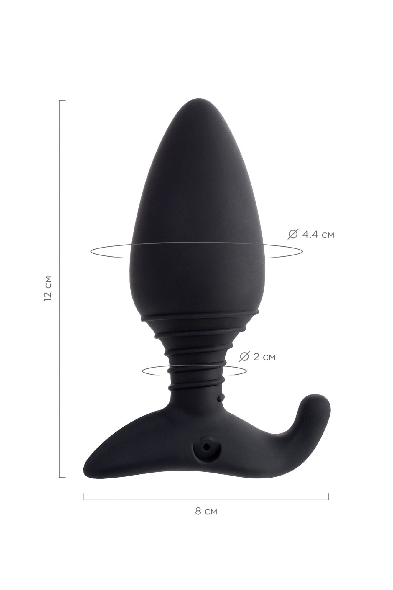 анальная втулка lovense hush (l), силикон, черная, 12,1 см в России