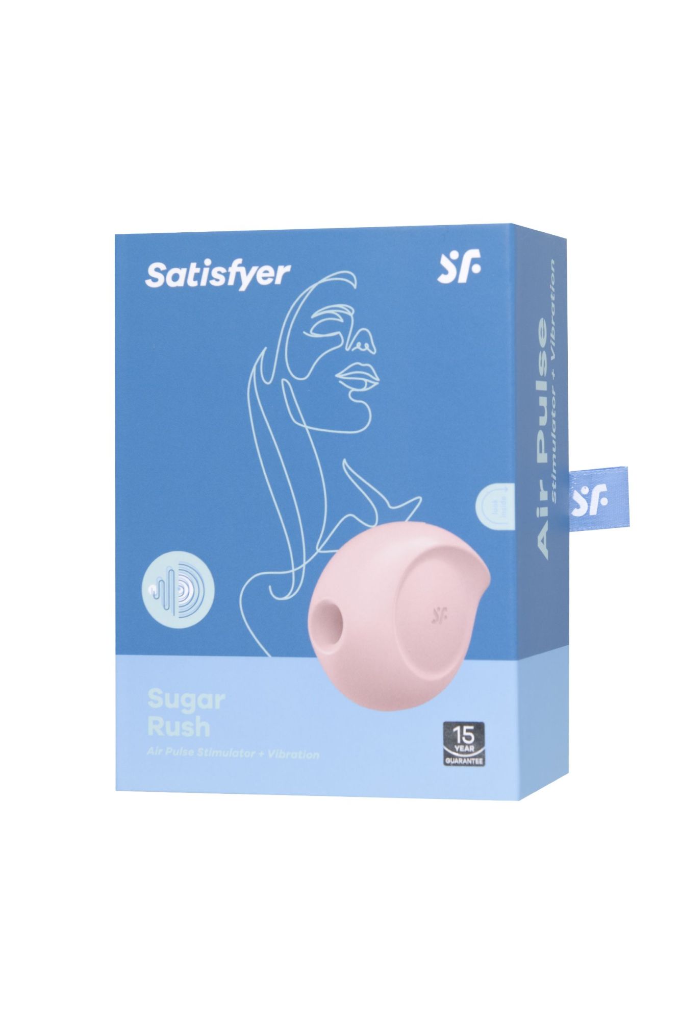 вакуум-волновой бесконтактный стимулятор клитора satisfyer sugar rush, силикон, розовый, 8,2 см в России