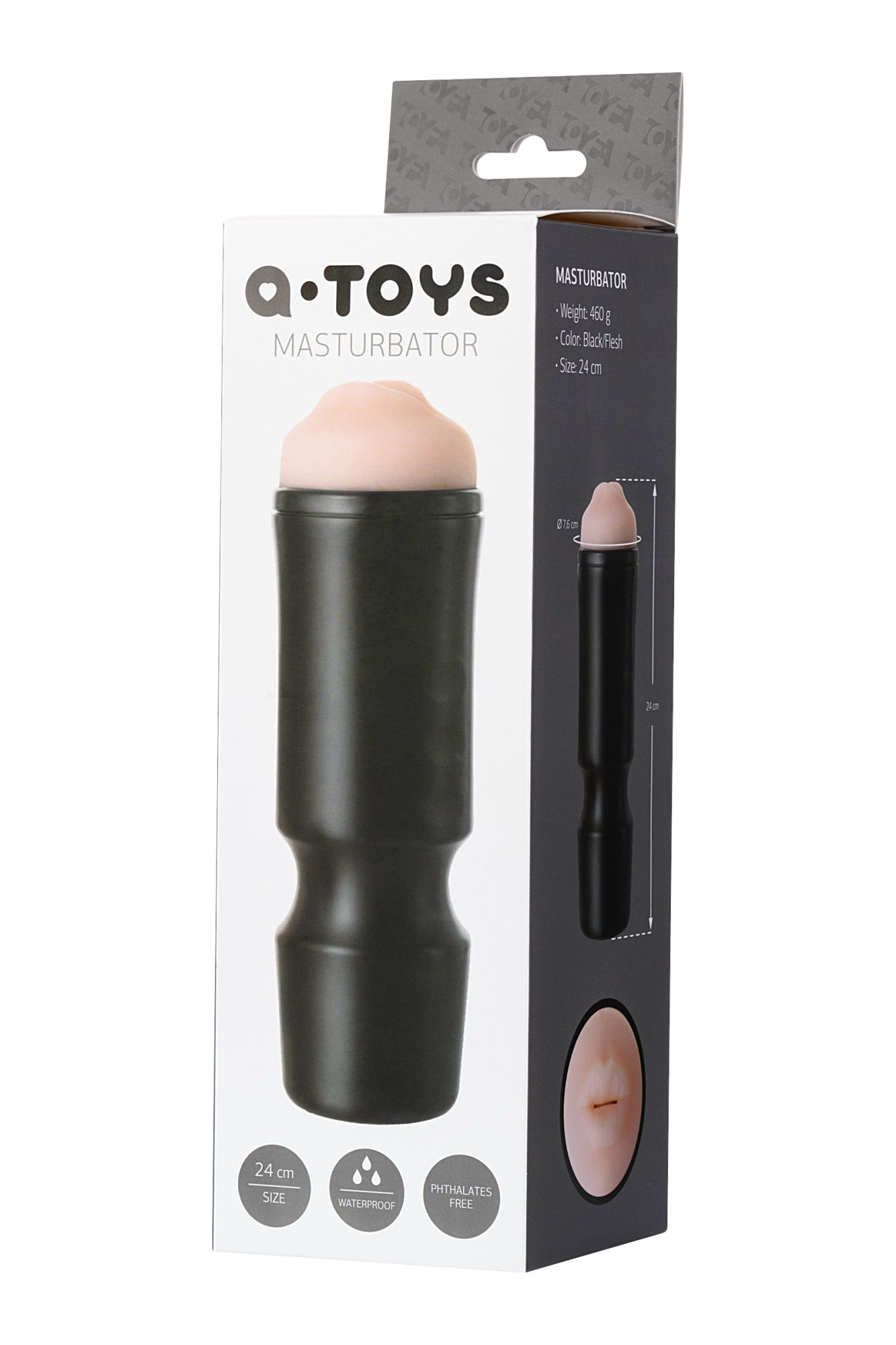 мастурбатор toyfa a-toys denna, рот, tpe, черный, 24 см, 7,6 см в России