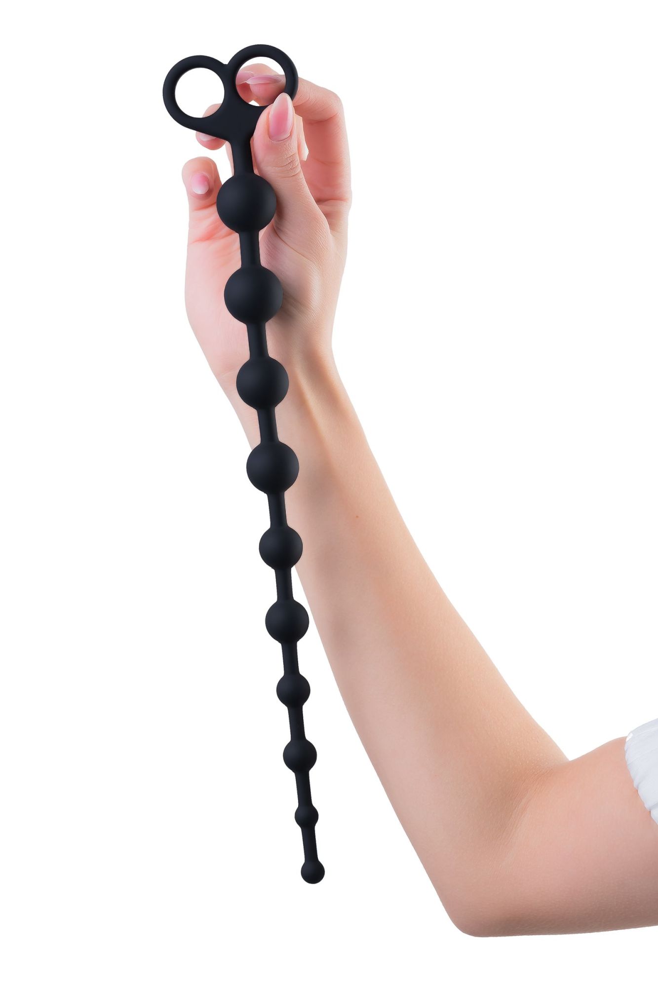 анальные бусы toyfa popo pleasure cephei, водонепроницаемые, силикон, черные, 33,5 см, ø 2,4 см в России