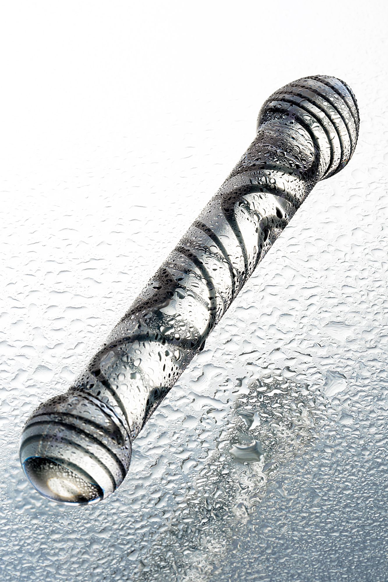 двусторонний фаллоимитатор sexus glass, стекло, прозрачный, 20,5 см в России