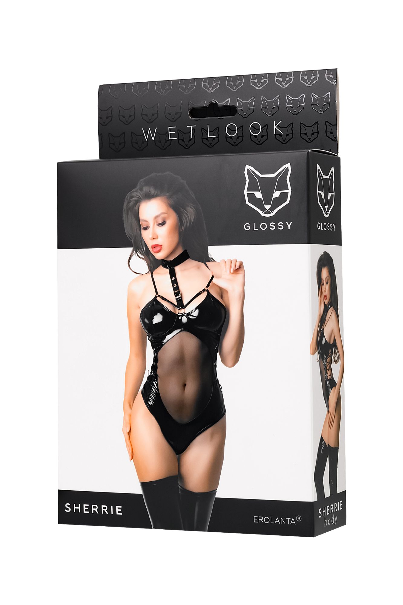 Эротическое боди glossy sherrie из материала wetlook, l в России