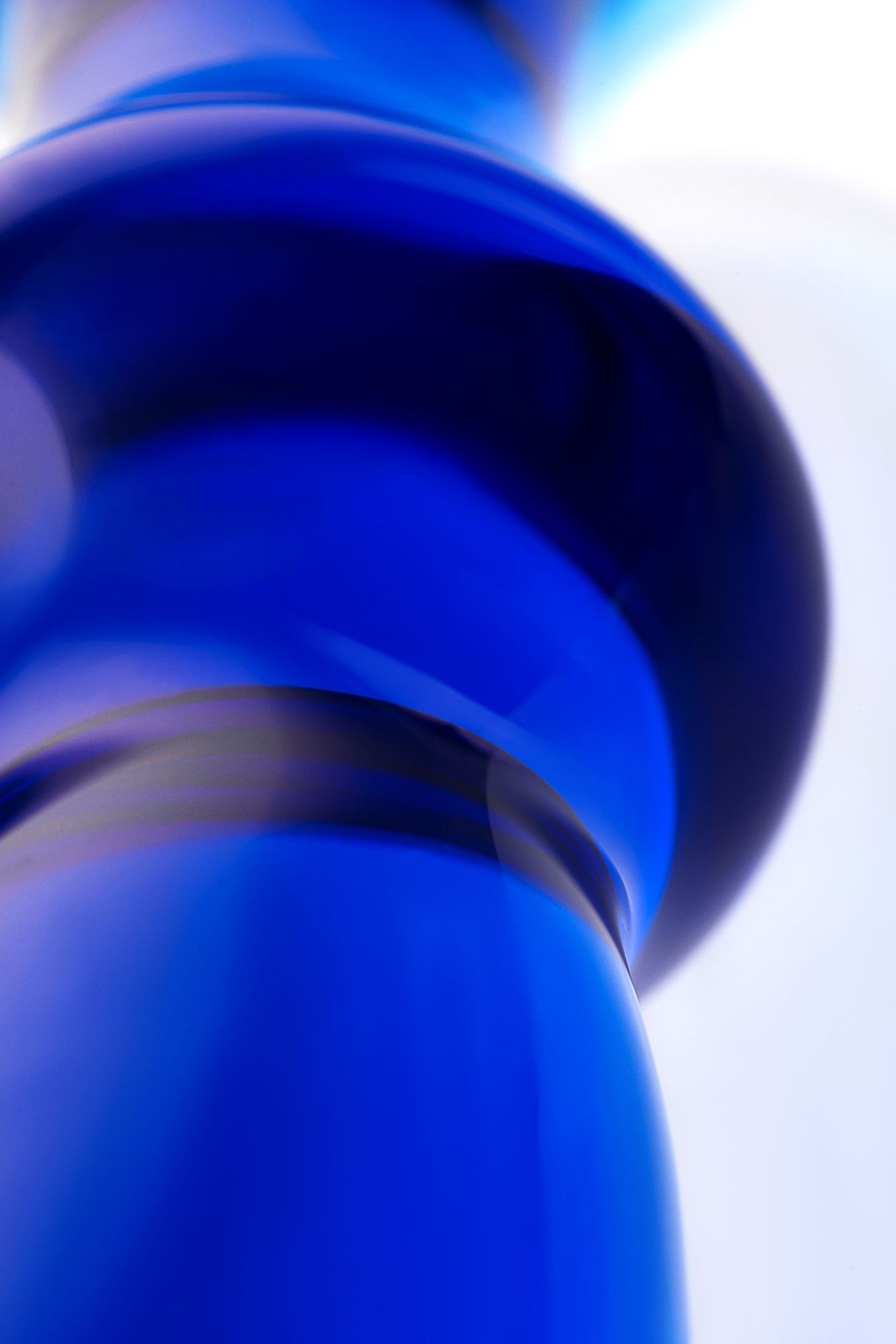 анальная втулка sexus glass, стекло, синяя, 13,5 см, ø 4,5 см в России