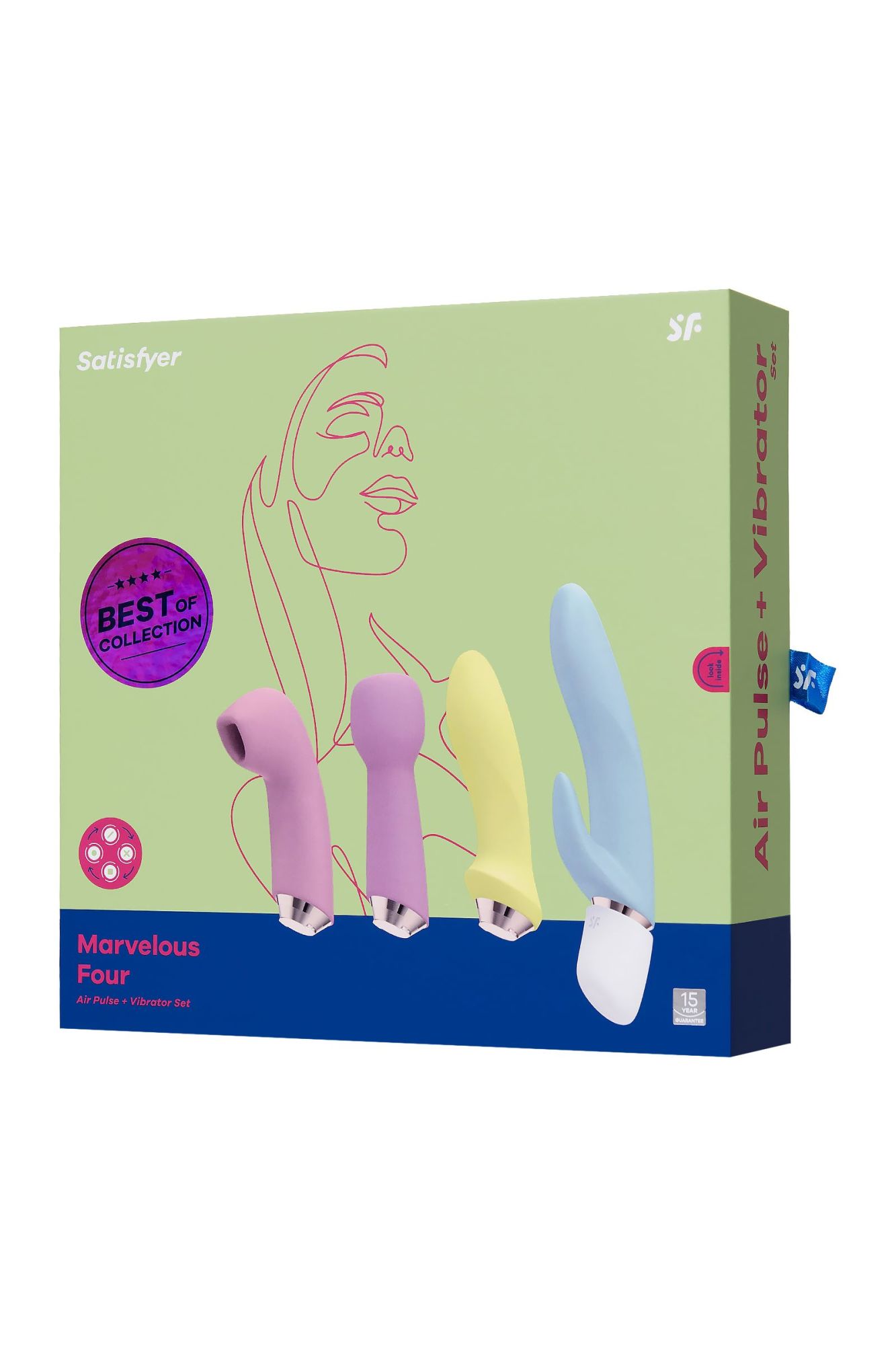 набор вибраторов satisfyer marvelous four, силикон, ассорти в России