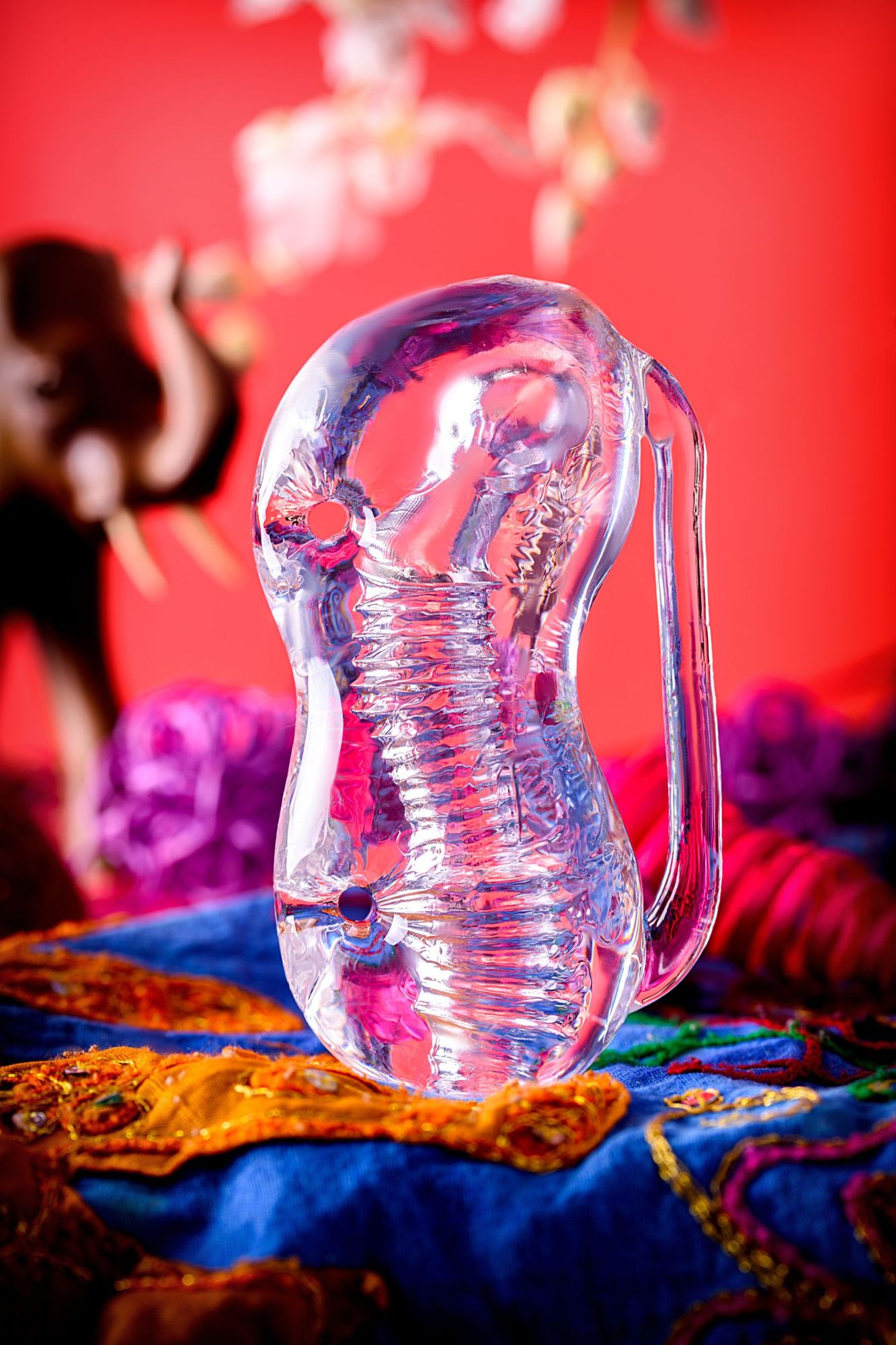 мастурбатор нереалистичный lingam by toyfa indira, tpe, прозрачный, 14 см в России