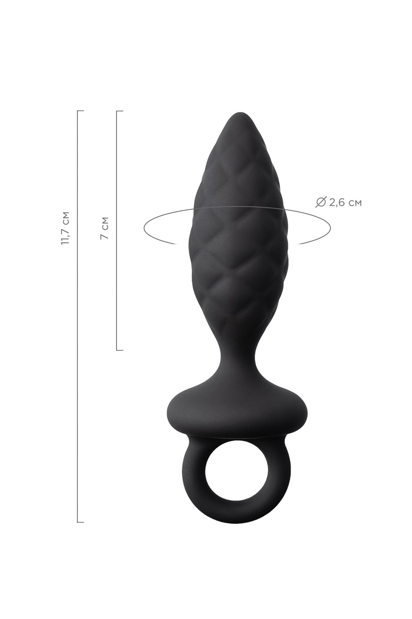 анальная пробка erotist strob s - size, силикон, черная, 11,7 см в России