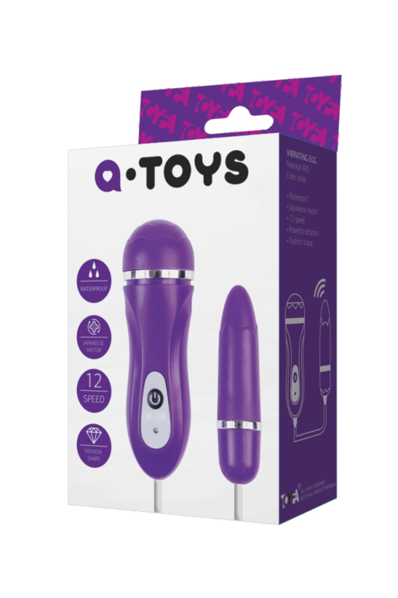 виброяйцо toyfa a-toys pelly, фиолетовое в России