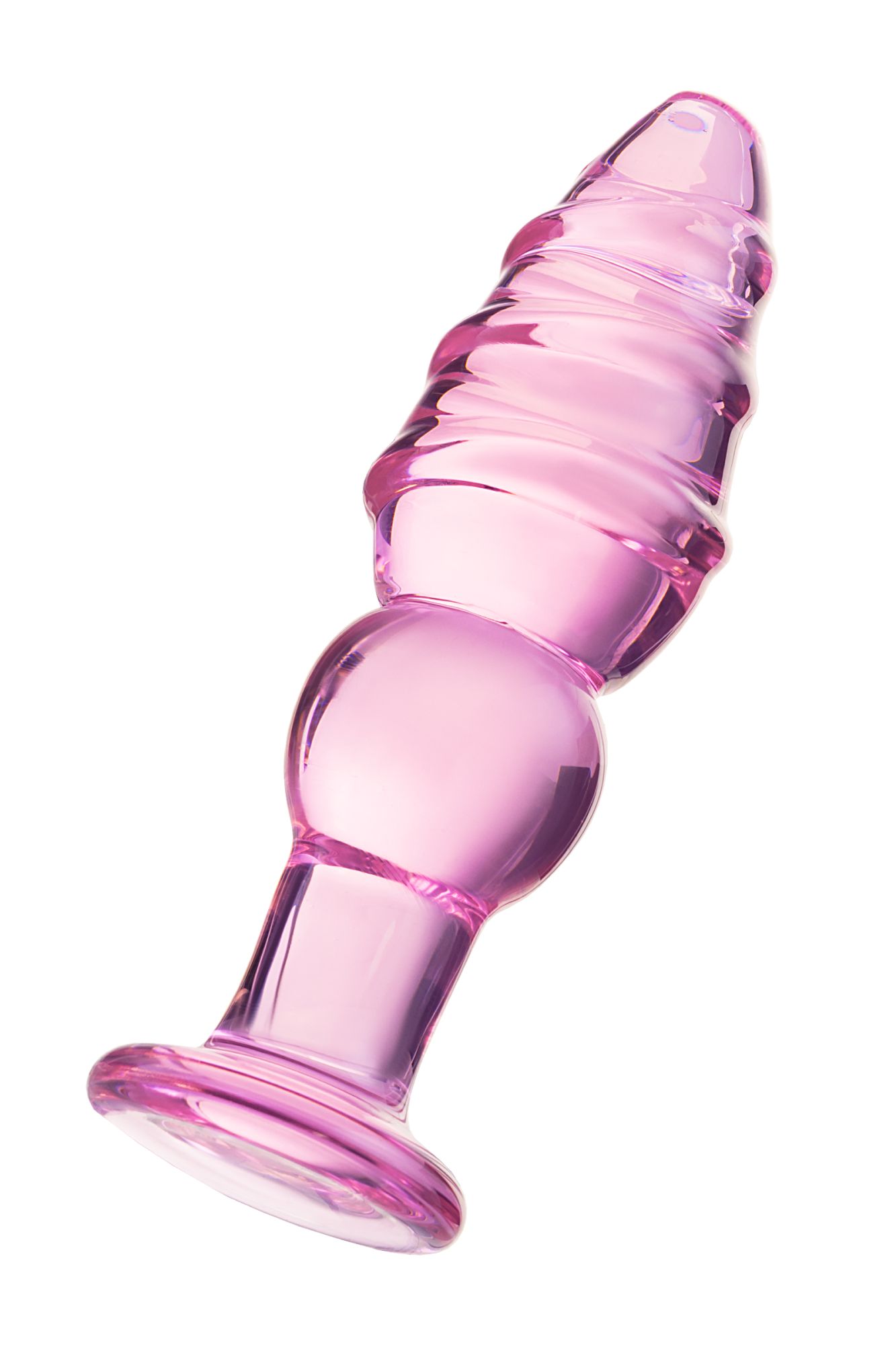 анальная втулка sexus glass, стекло, розовая, 13,5 см, ø 4 см в России