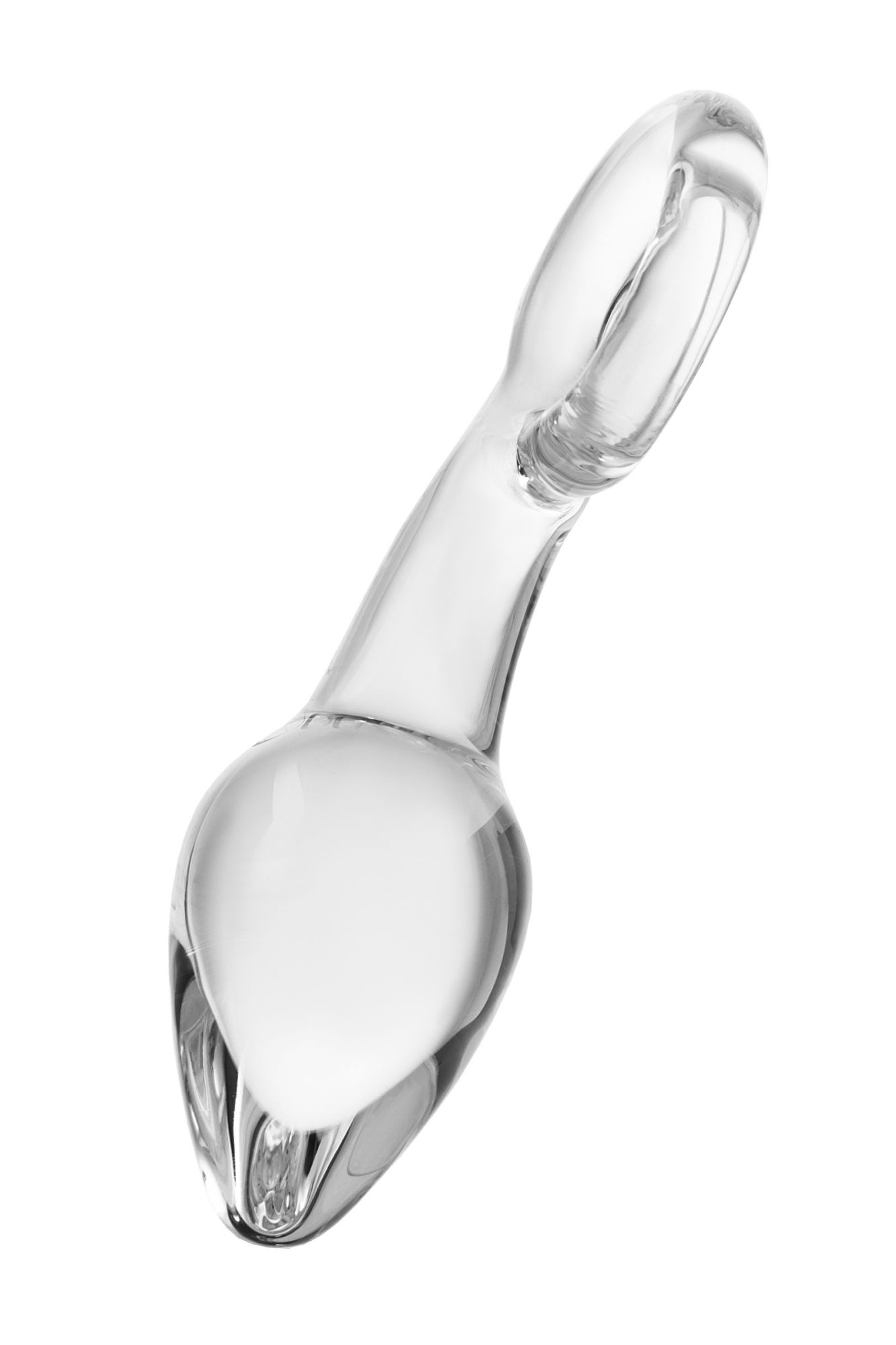 анальная втулка sexus glass, стекло, прозрачная, 14,5 см, ø 4 см с колечком в России