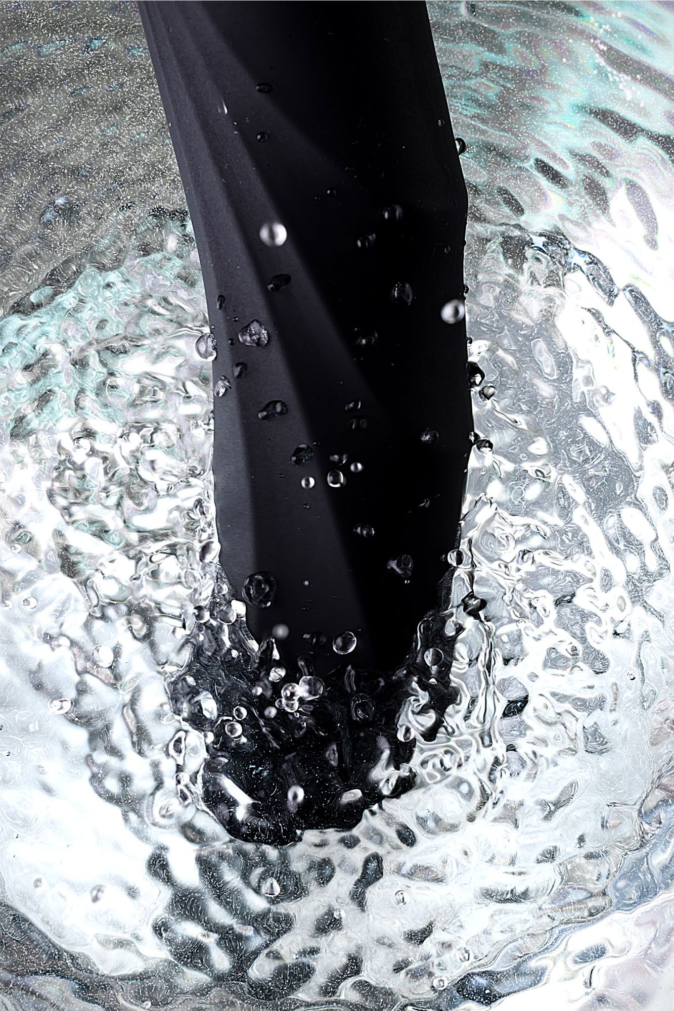 нереалистичный вибратор waname d-splash tornado, силикон, черный, 25 см в России