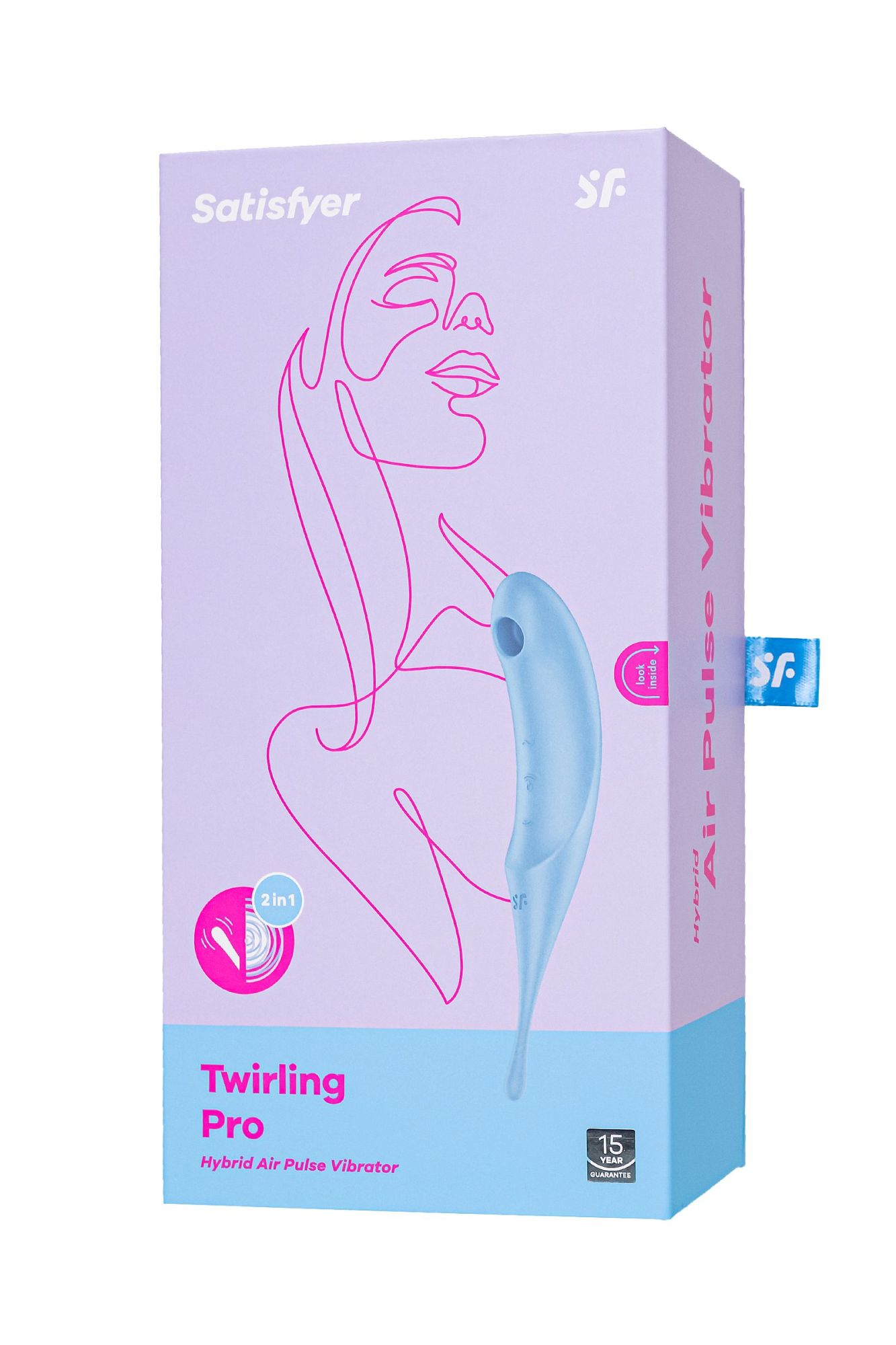 вакуум-волновой бесконтактный стимулятор клитора satisfyer twirling pro, силикон, голубой, 20 см в России