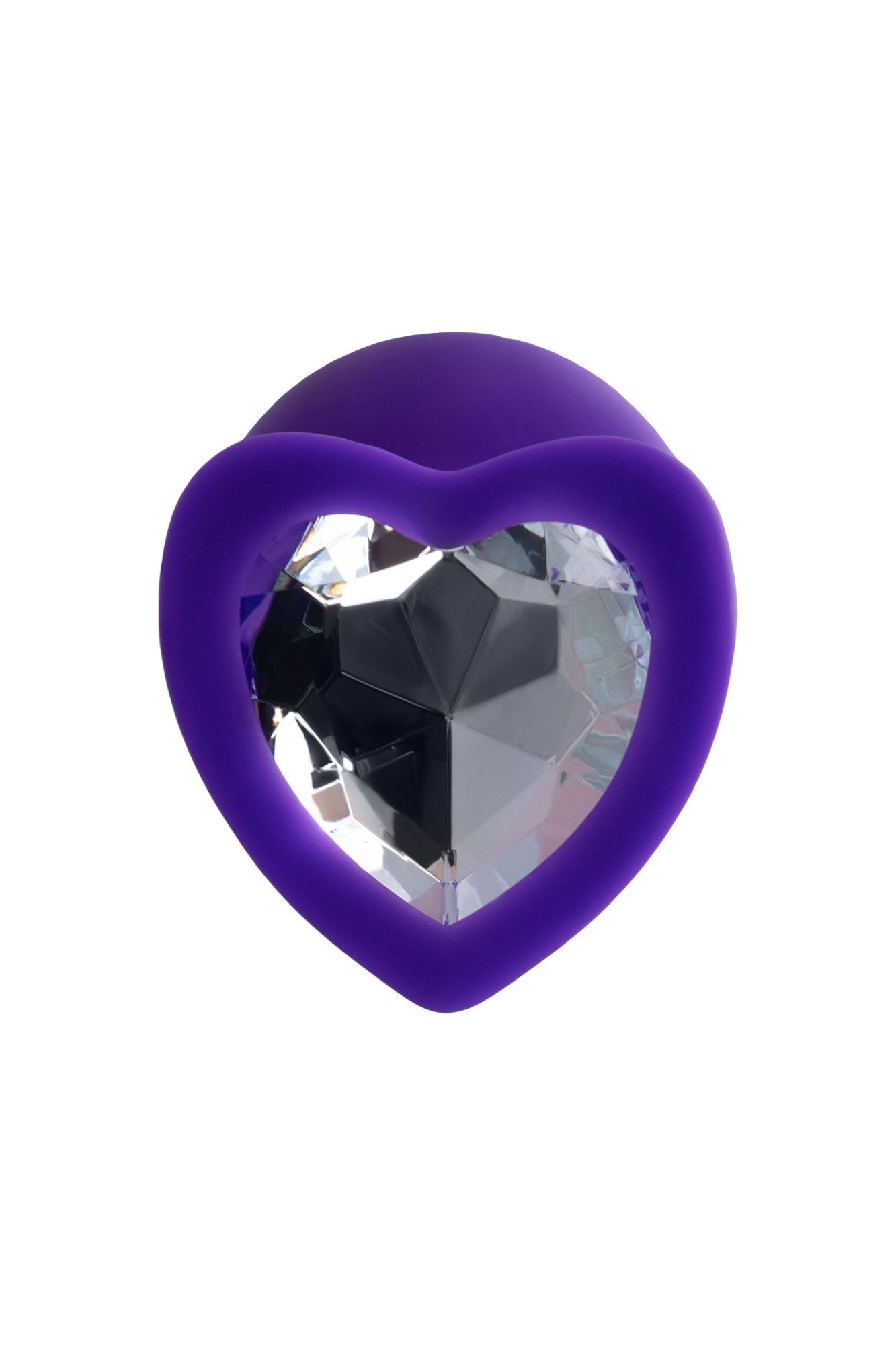 анальная втулка todo by toyfa diamond heart, силикон, фиолетовая, 8 см, ø 3 см в России