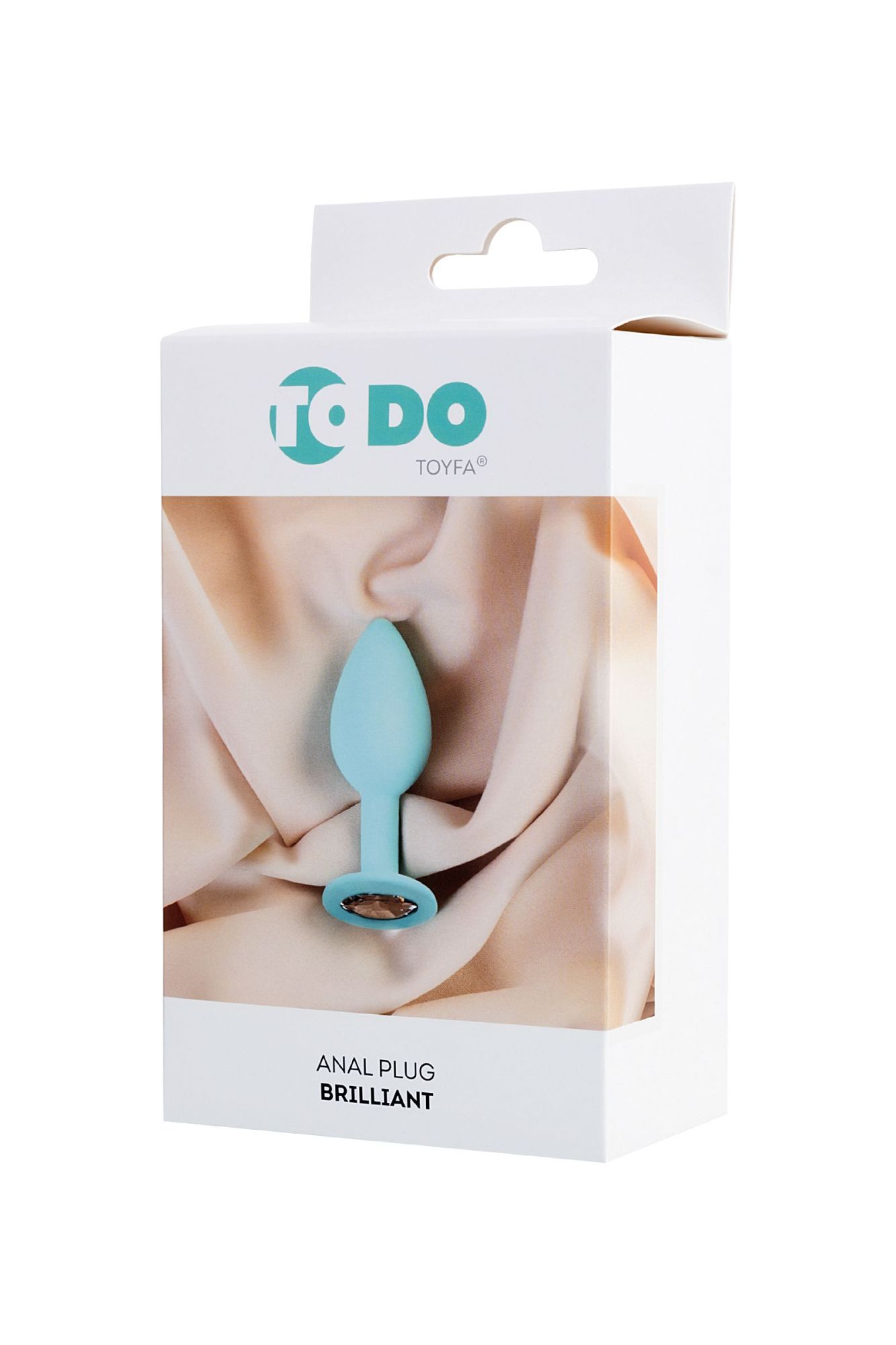 анальная втулка todo by toyfa brilliant, силикон, голубая, 8 см, ø 3,5 см, 50 г в России