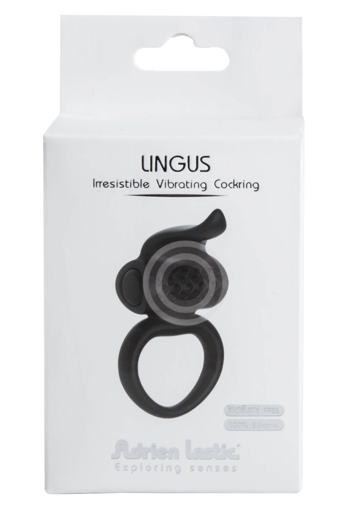 виброкольцо adrien lastic lingus, черное в России