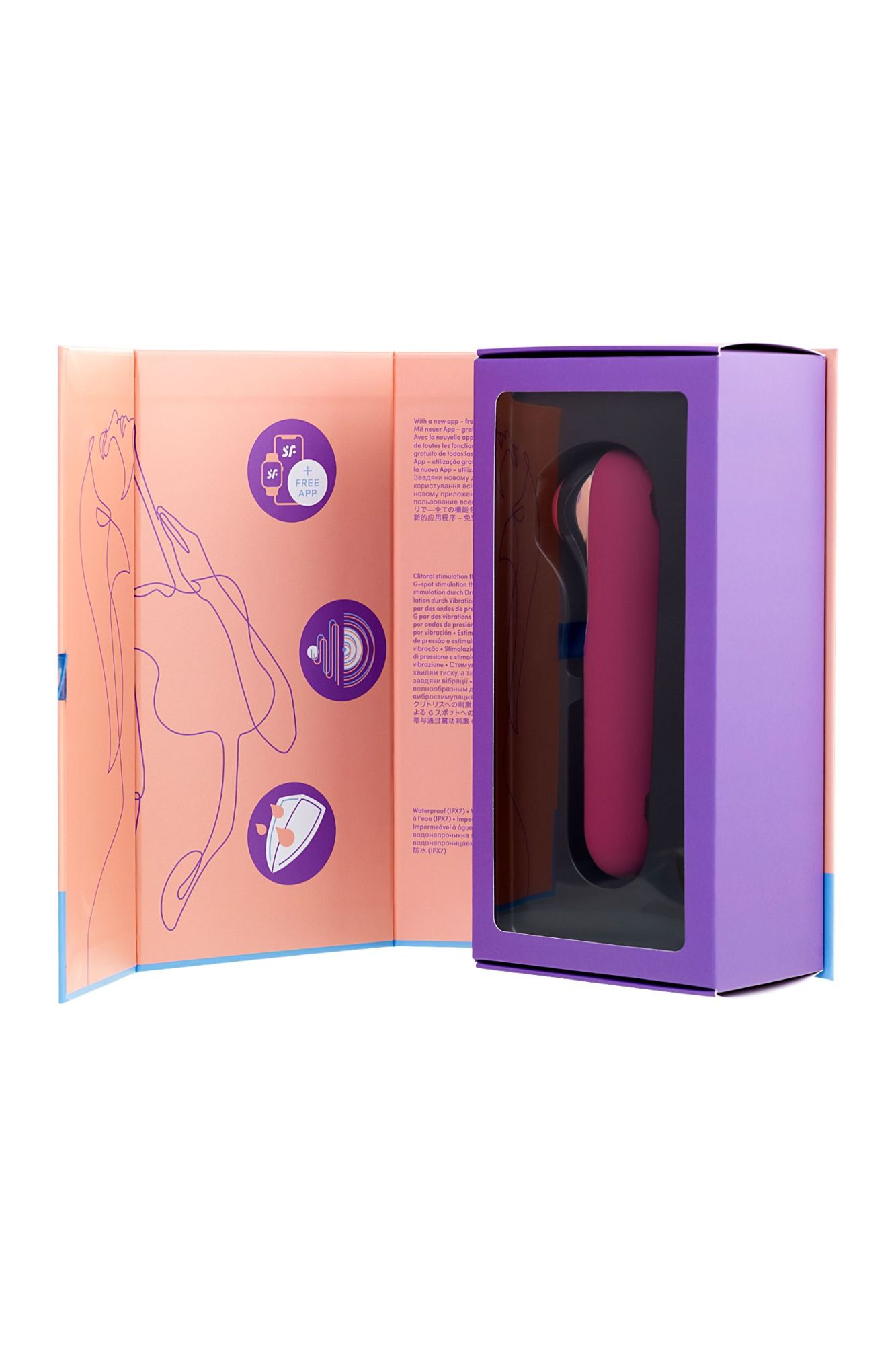 вакуум-волновой бесконтактный стимулятор клитора satisfyer dual love, силикон, красный, 16 см. в России