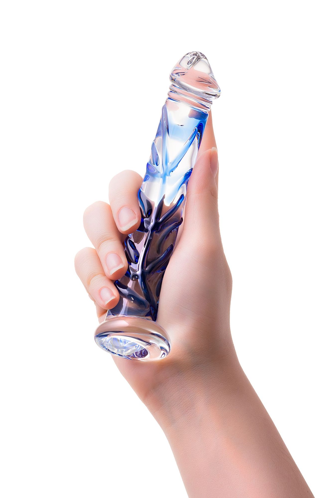 нереалистичный фаллоимитатор sexus glass, стекло, прозрачный, 17 см в России